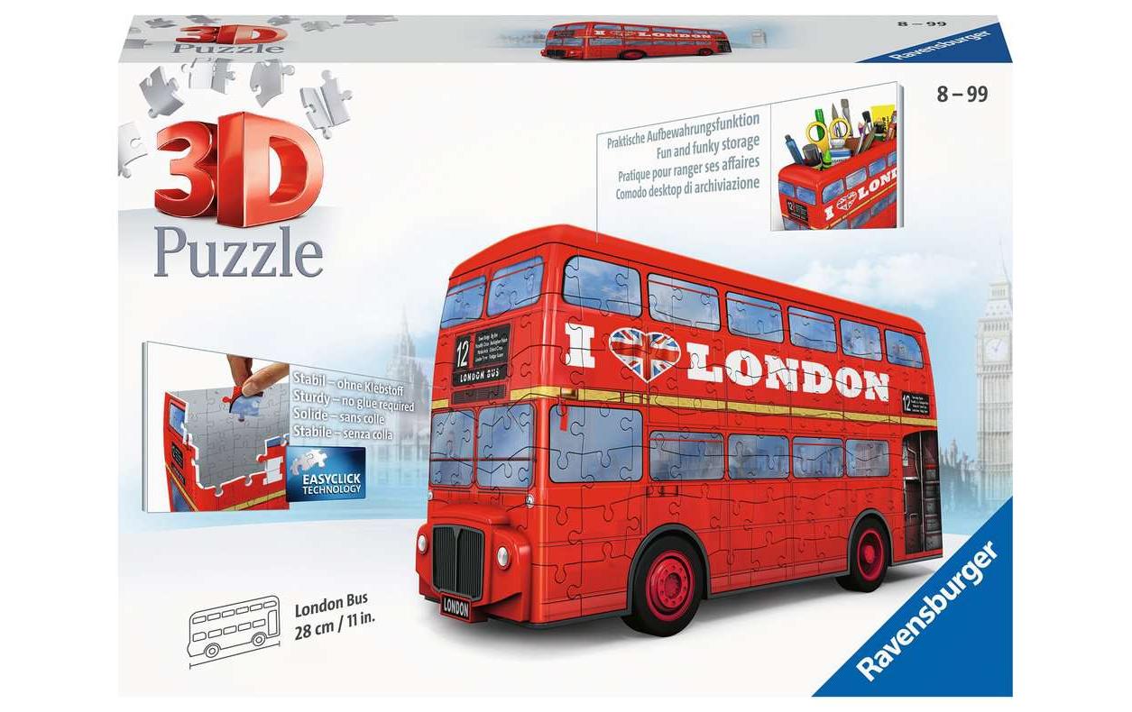 Ravensburger 3D-Puzzle London Bus – 216 Teile – 22,1 × 6,9 × 31,1 cm – ab 8 J.