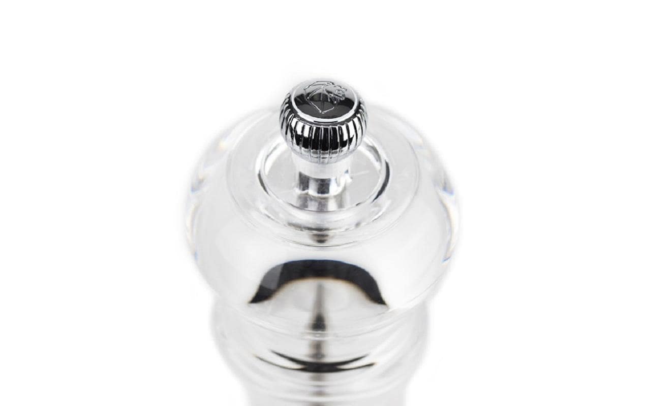 Peugeot Salz-/Pfeffermühle 18 cm, Acryl, transparent, einstellbares Stahl-Mahlwerk
