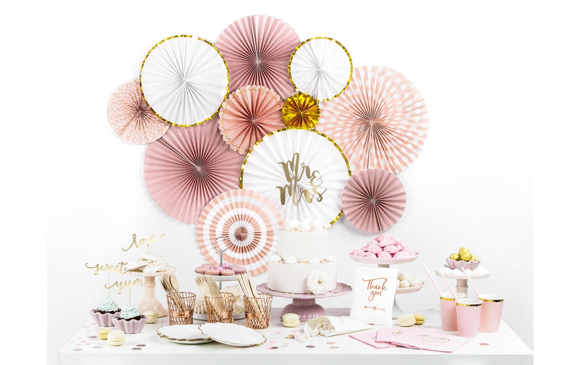 PartyDeco Trinkbecher, Papier/Karton – 2,2 dl, Rosa – 6 Stk.