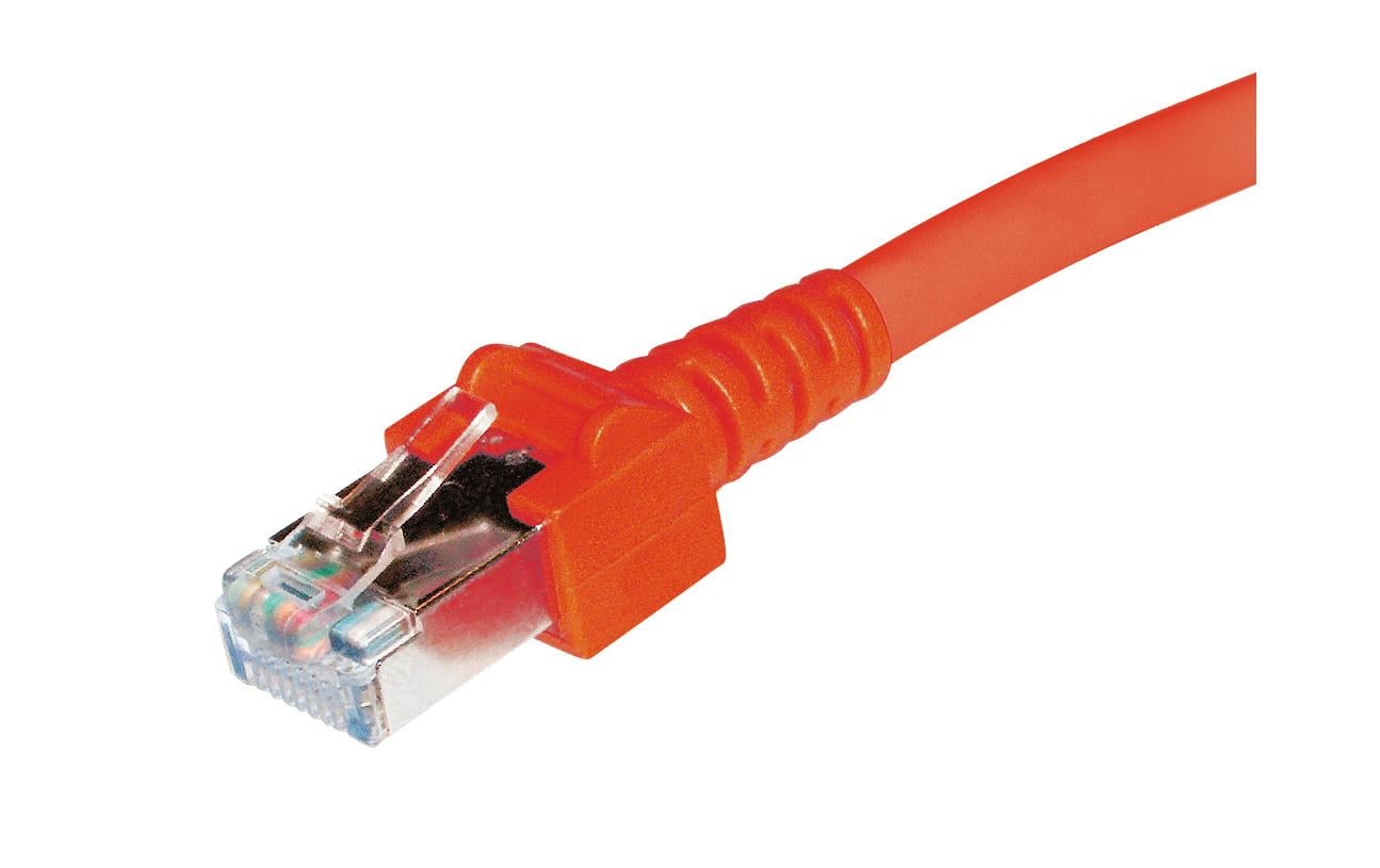 Dätwyler it infra Dätwyler Patchkabel – 0,5 m, RJ45–RJ45, Rot, geschirmt, halogenfrei