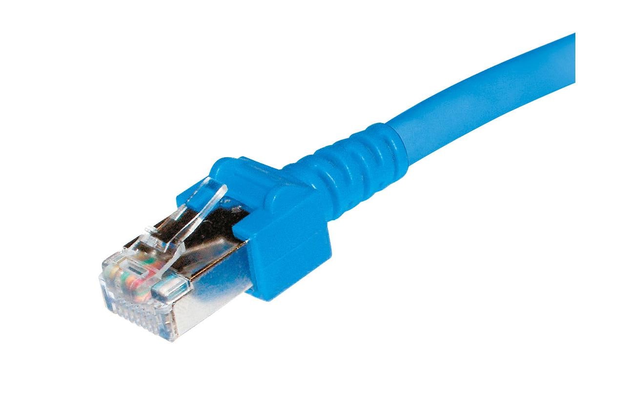 Dätwyler it infra Patchkabel – 1,5 m, RJ45–RJ45, Blau, geschirmt