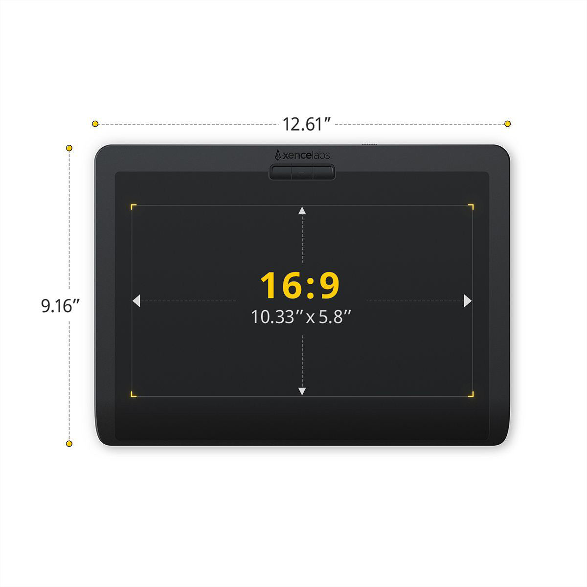 Xencelabs M Standard BPH1212W-A – Stifttablet – 262,4 × 147,4 mm – kabellos – Schwarz