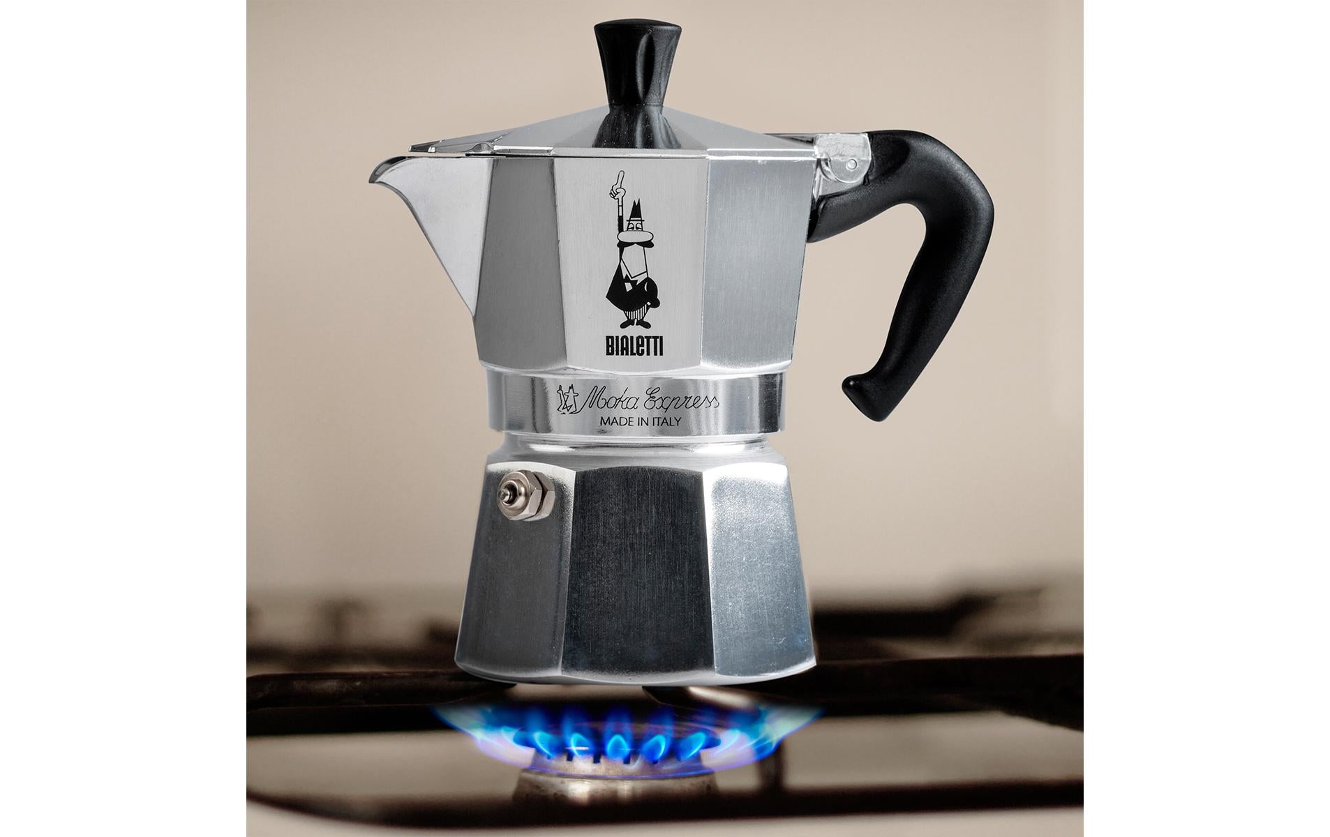 Bialetti Moka Express French Press / Kaffeebereiter – 0,1 l, 2 Tassen, Aluminium