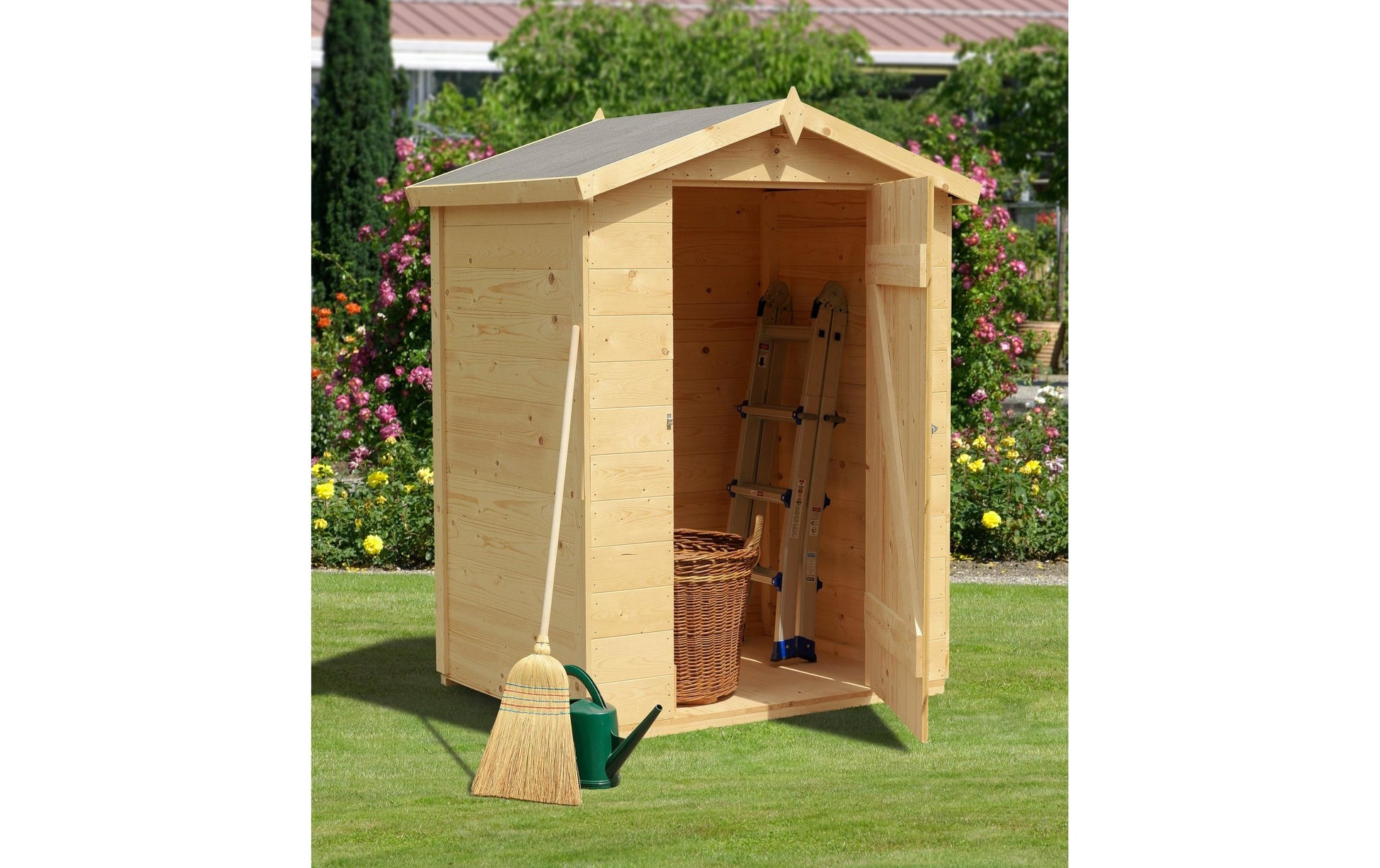 Innovesta Nick Gerätehaus – Holz, B 1240 × H 2160 × T 1540 mm