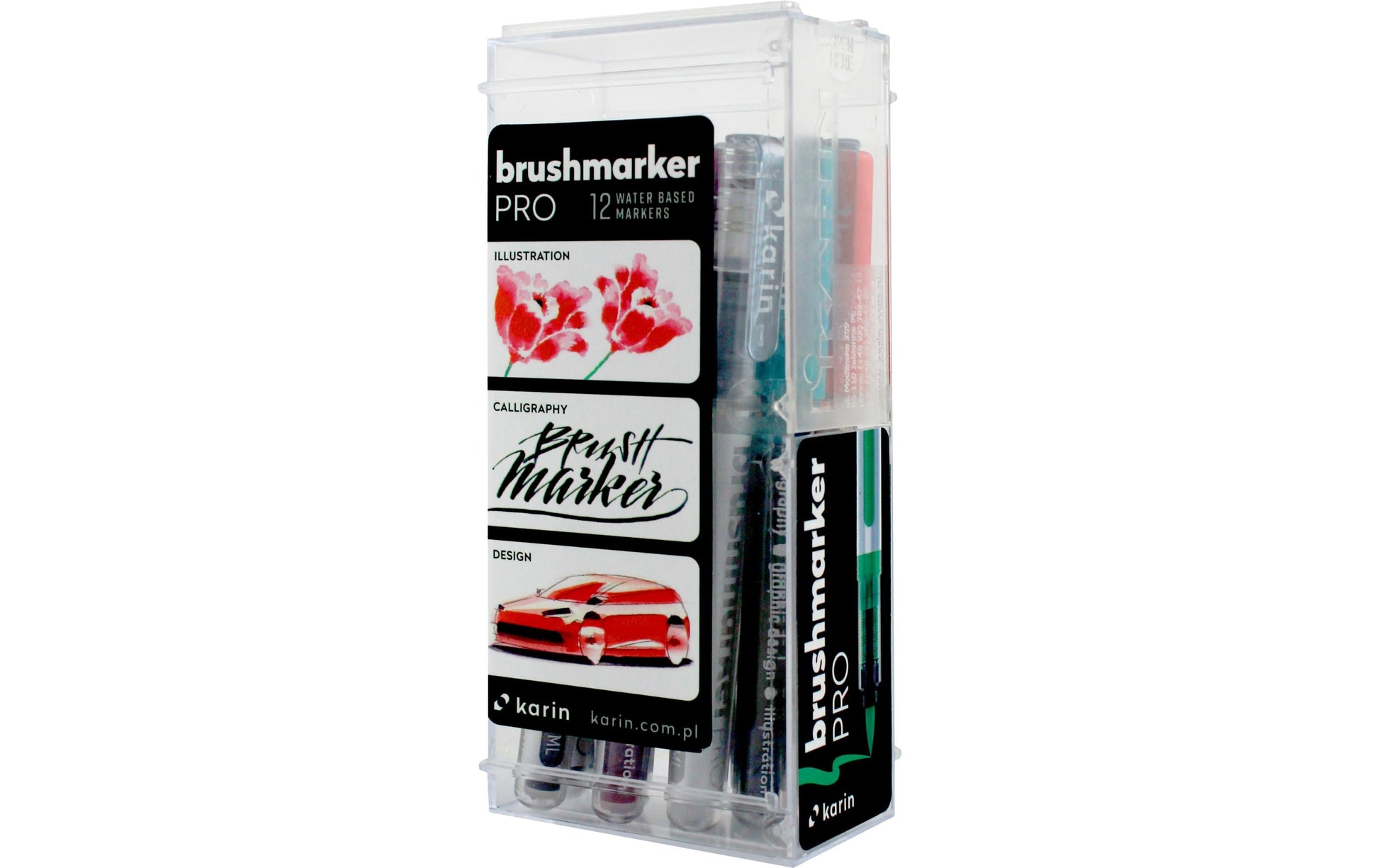 karin Brush Pen – Pinselspitze, 9 Farben