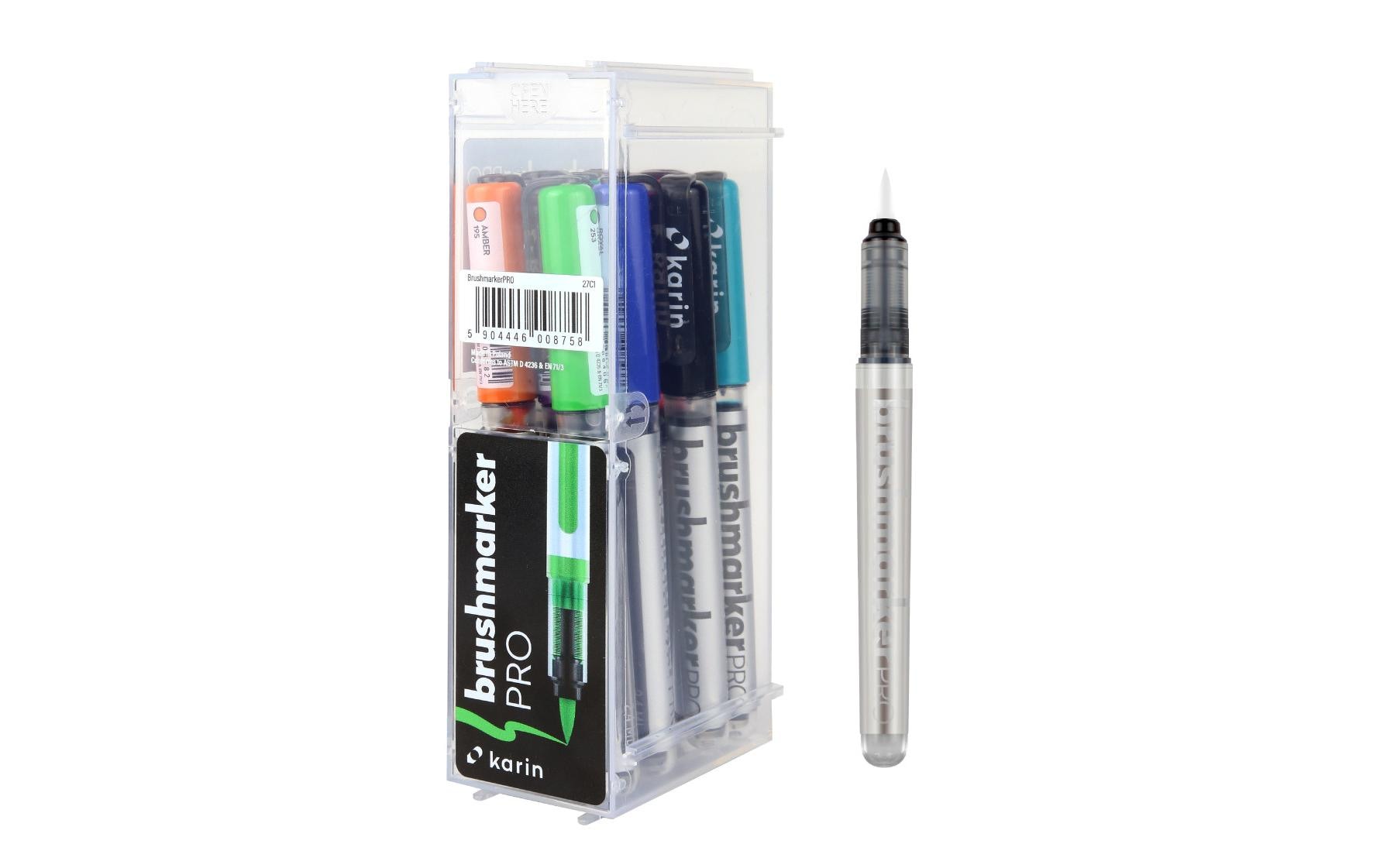 karin Brush Pen – Pinselspitze, 9 Farben