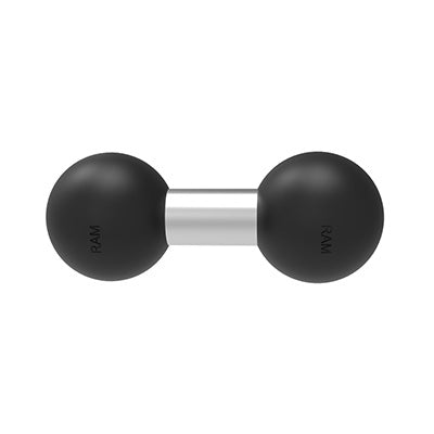 RAM Mounts RAM 1 Doppel-Kugel Adapter – Spezial-Zubehör – Gelenk-Arm, Aluminium/Schwarz – für RAM Mounts (1-Kugel)