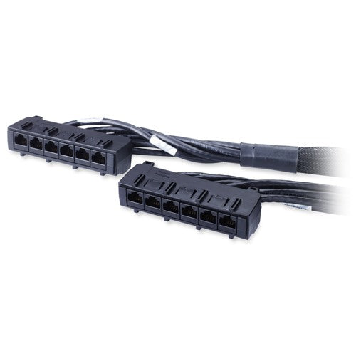 APC Cat6 UTP CMR Netzwerkkabel – 3,9 m, 6×RJ45, schwarz