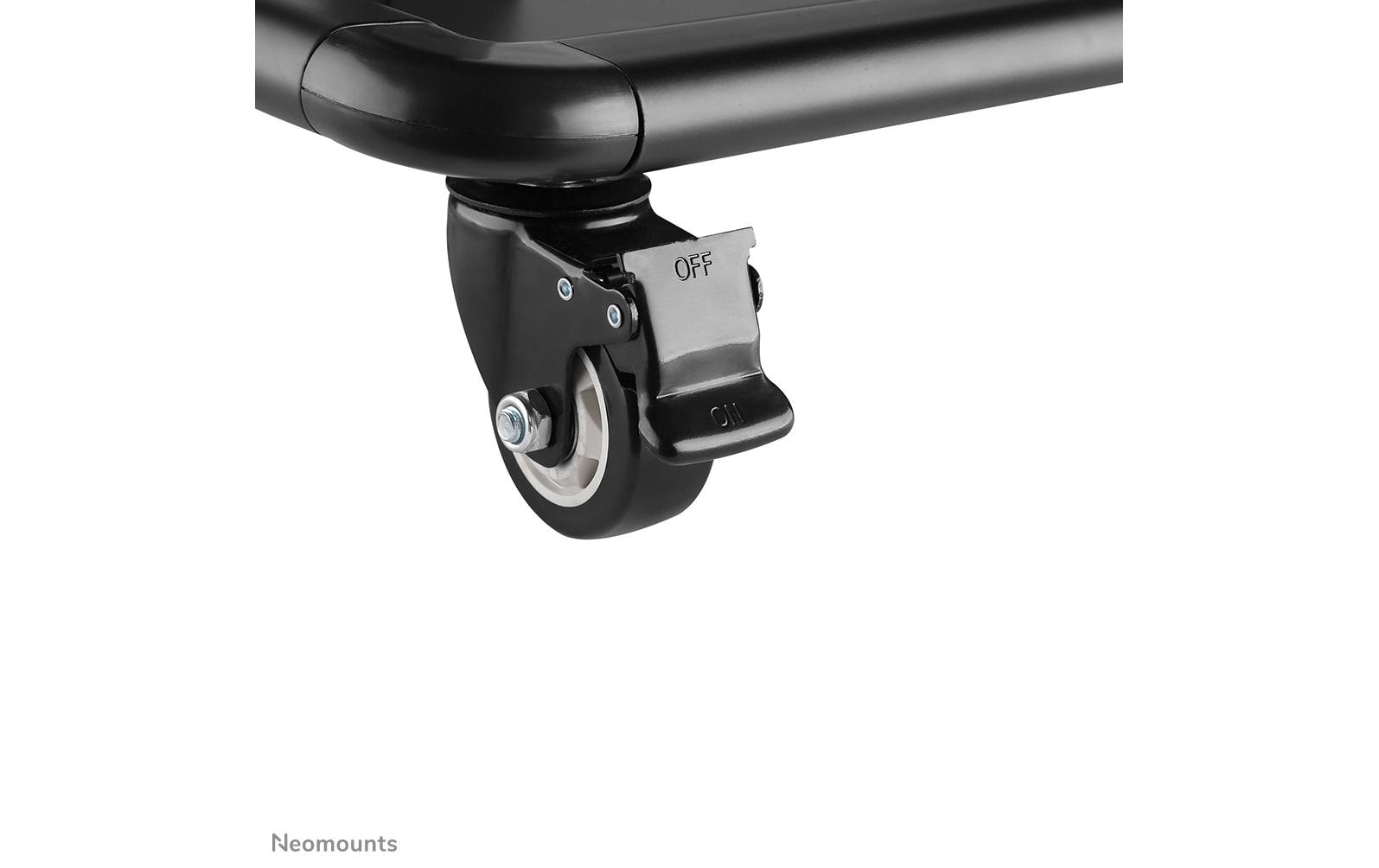 Neomounts NS-M4000BLACK – Trolley, höhenverstellbar, für 60–105", VESA 200×200–1000×600, bis 150 kg, schwarz