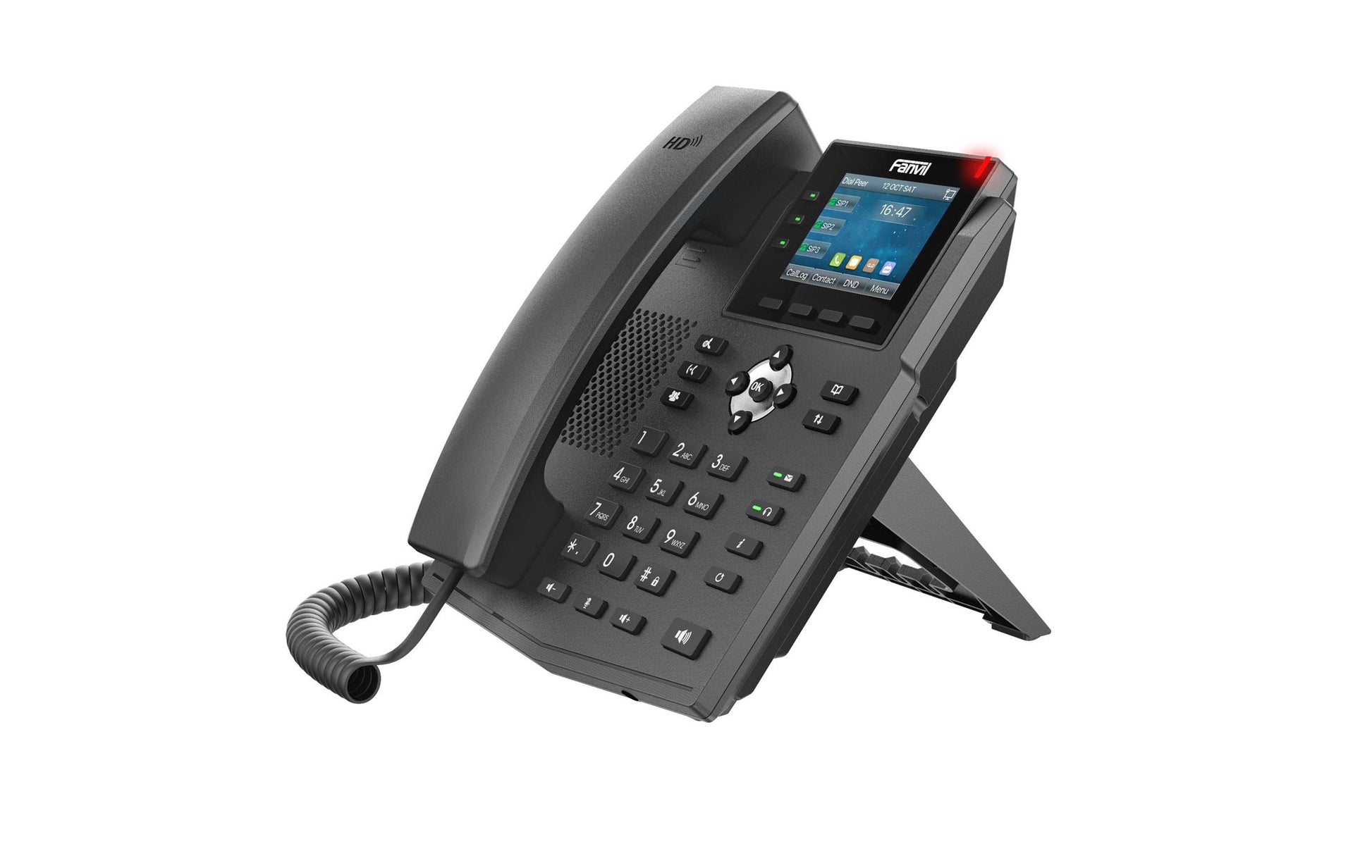 Fanvil X3U – IP-Telefon, 6 SIP-Konten, PoE, Schwarz