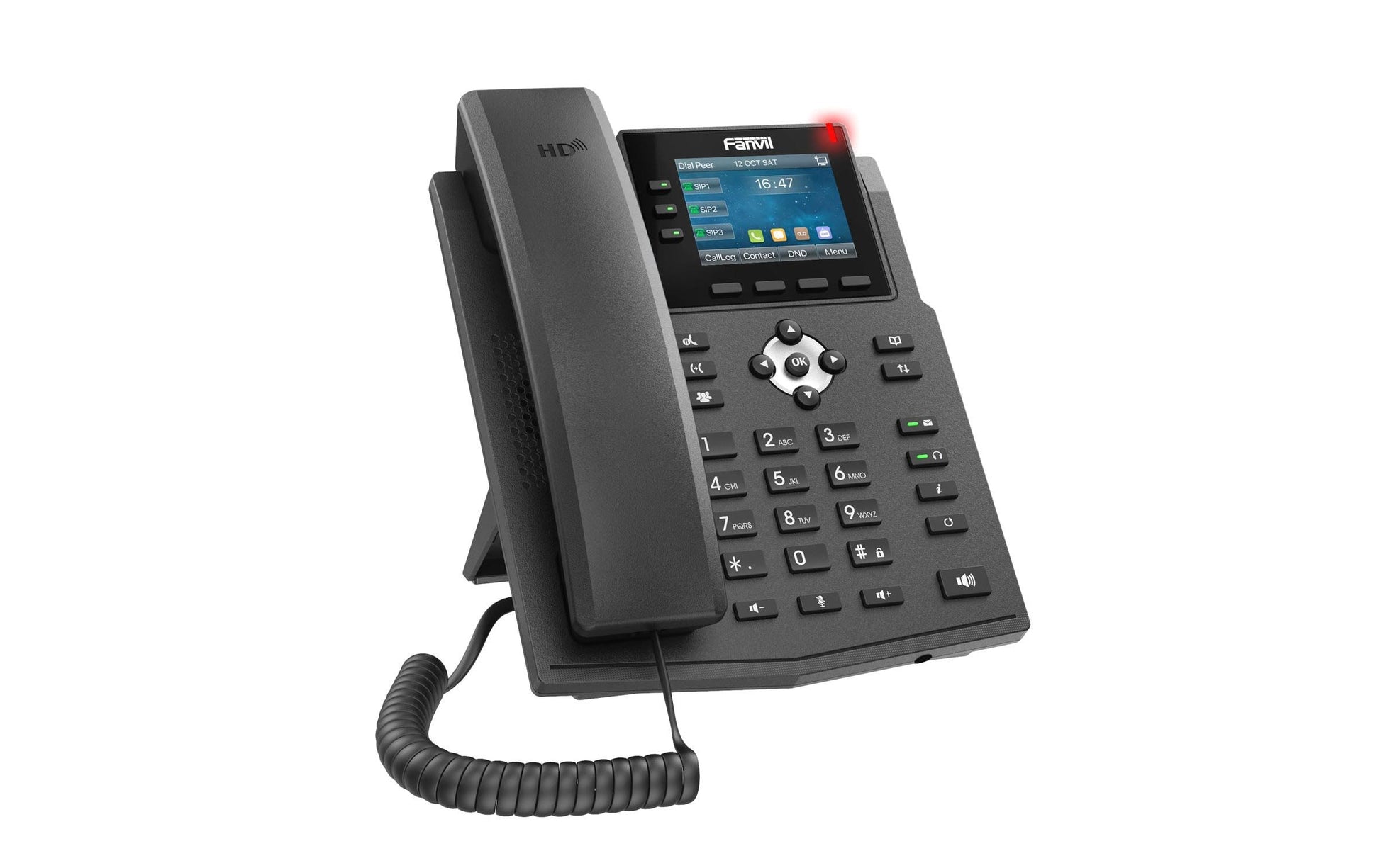 Fanvil X3U – IP-Telefon, 6 SIP-Konten, PoE, Schwarz