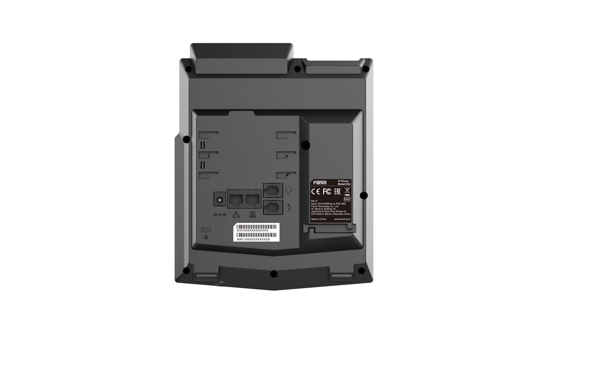 Fanvil X3U – IP-Telefon, 6 SIP-Konten, PoE, Schwarz