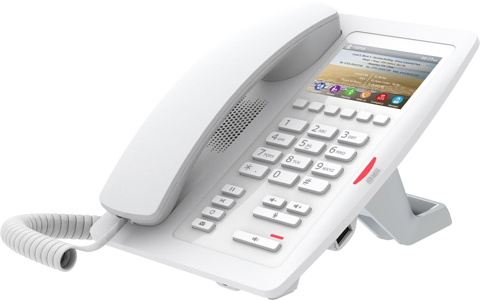 Fanvil H5 – IP-Telefon, 2 SIP-Konten, für 3CX, PoE, Weiss