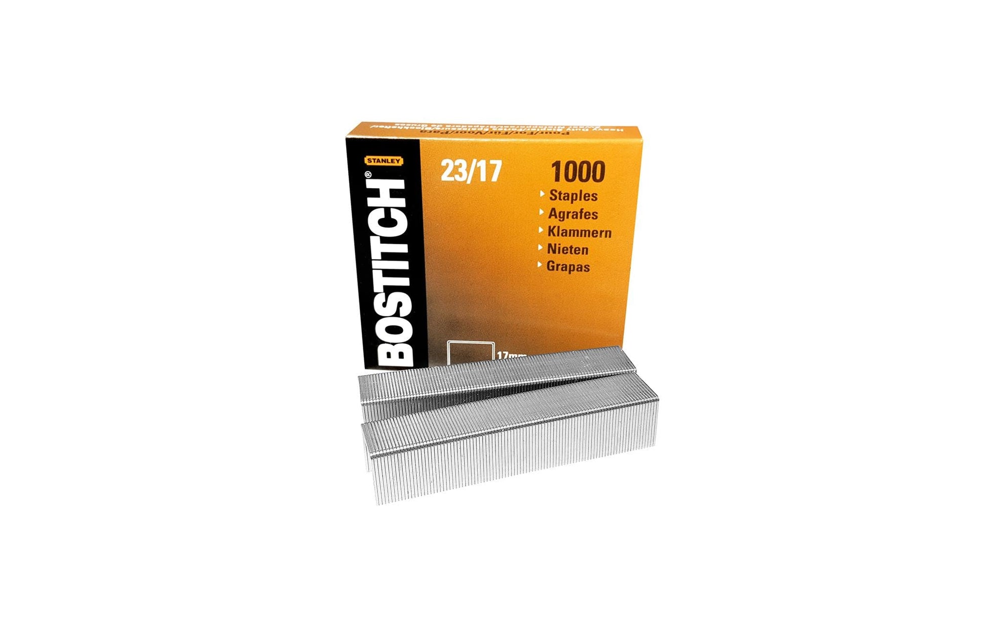 Bostitch Heftklammern – 17 mm – Metall, silber – 1000 Stk.