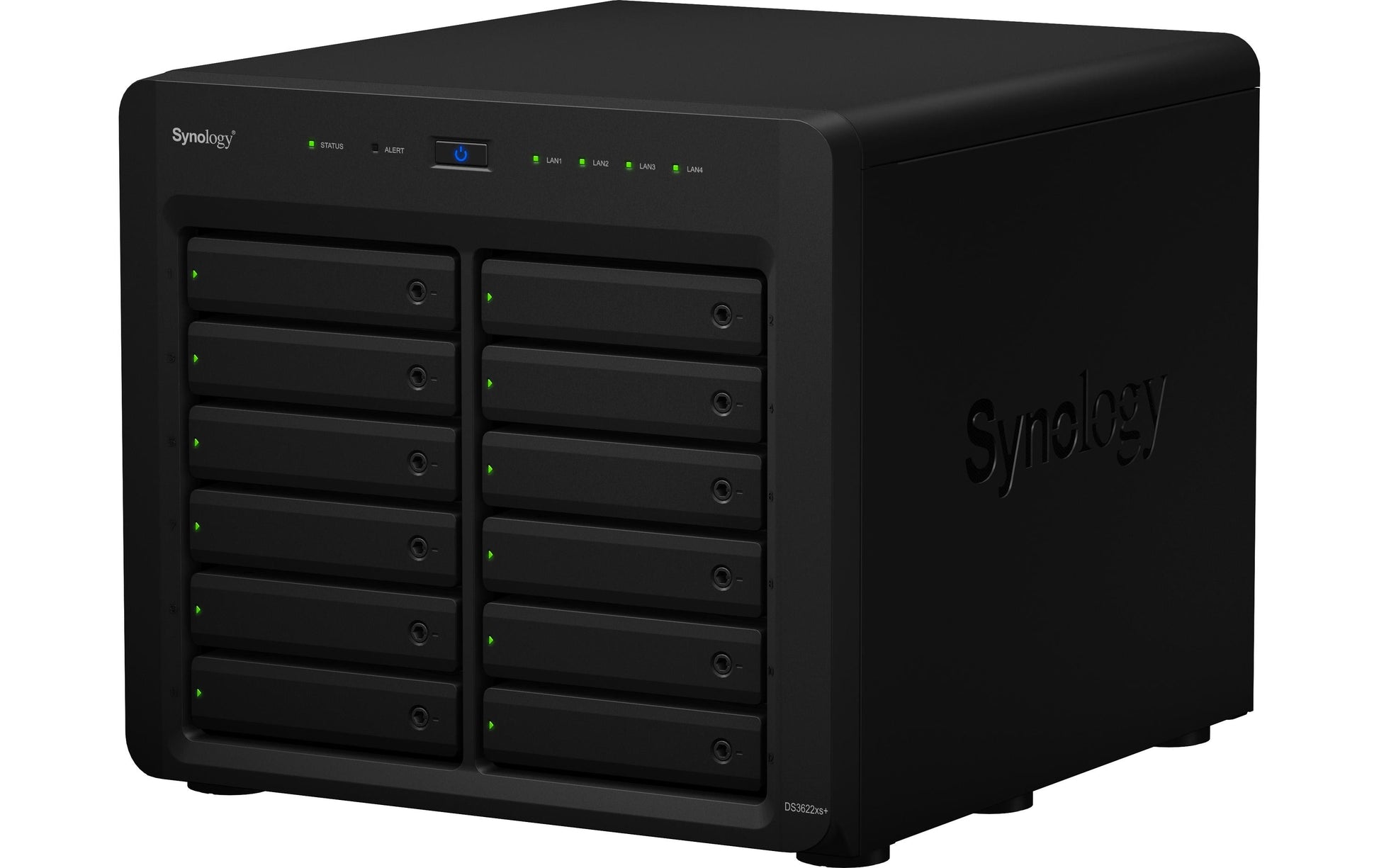 Synology DS3622xs+ – 12-Bay Tower NAS – Intel Xeon D-1531, 16 GB RAM, 10GbE, DSM, für 2,5"/3,5" HDD/SSD, SATA