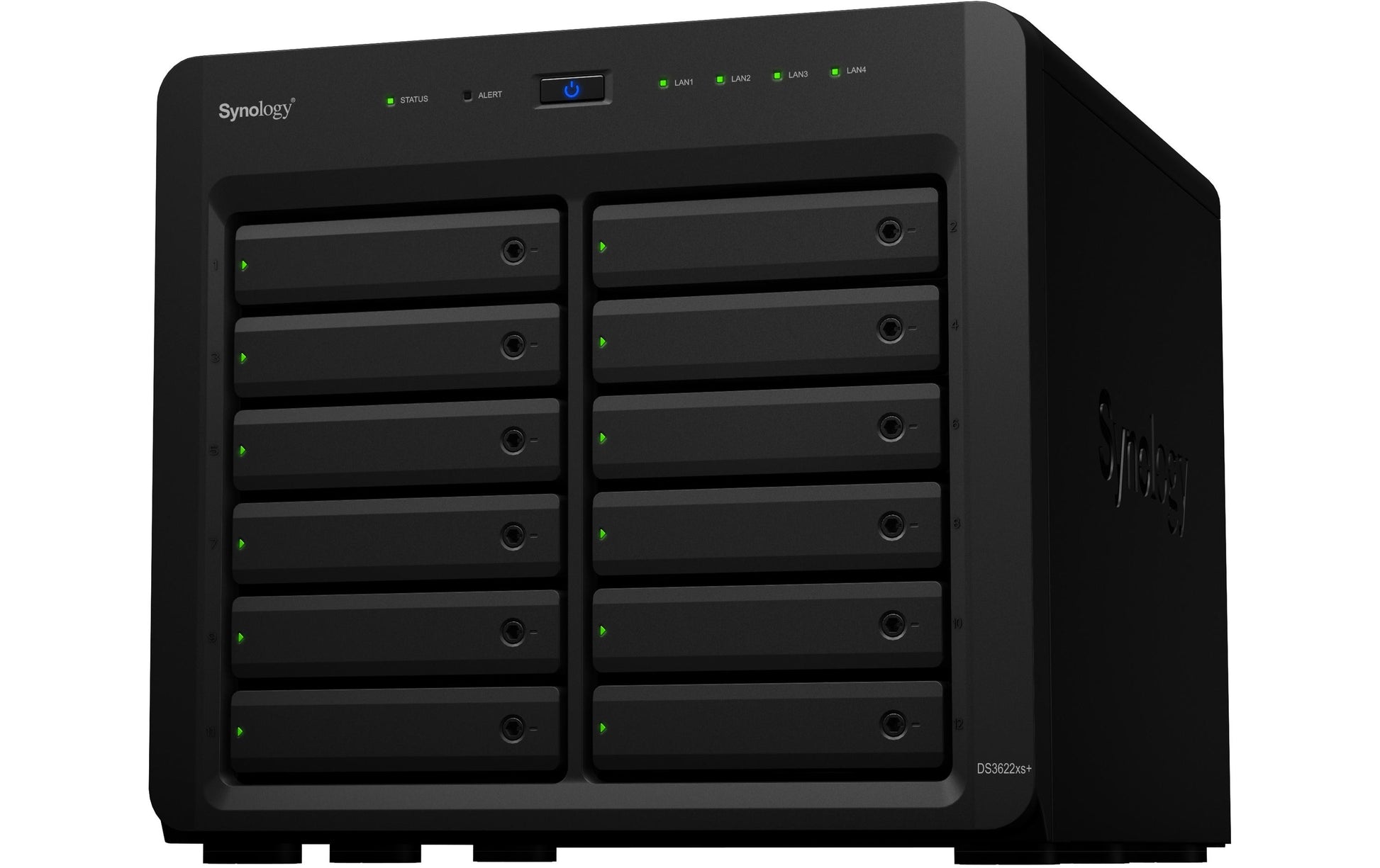 Synology DS3622xs+ – 12-Bay Tower NAS – Intel Xeon D-1531, 16 GB RAM, 10GbE, DSM, für 2,5"/3,5" HDD/SSD, SATA