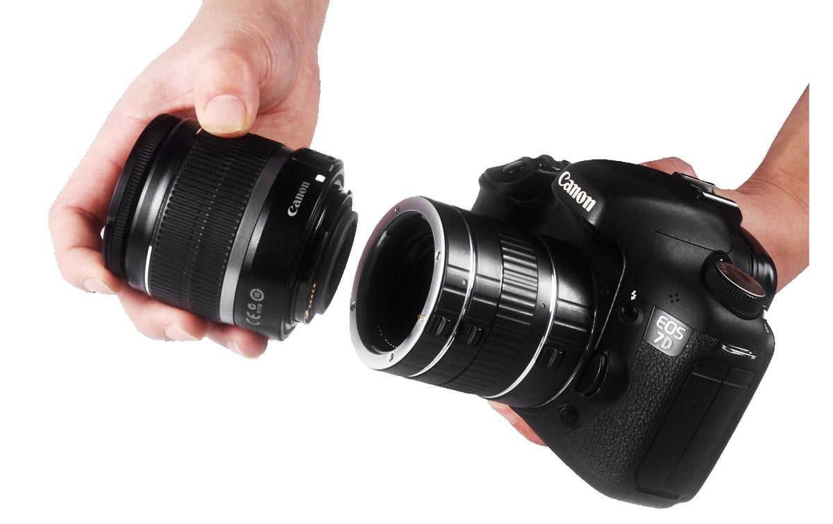 VILTROX DG-C Automatisches Zwischenringe-Set – für Canon EF/EF-S (z. B. 5D III, 650D, 7D) – Schwarz