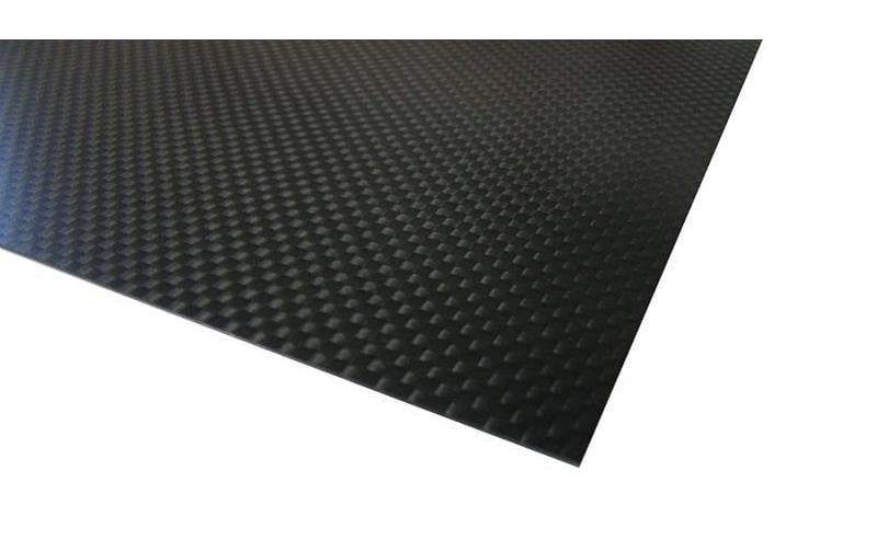 OEM Carbonplatte, Karbon, Schwarz, 25 × 25 cm, 0,5 mm, 1 Stk., für Flugzeug, Helikopter, 4701.05