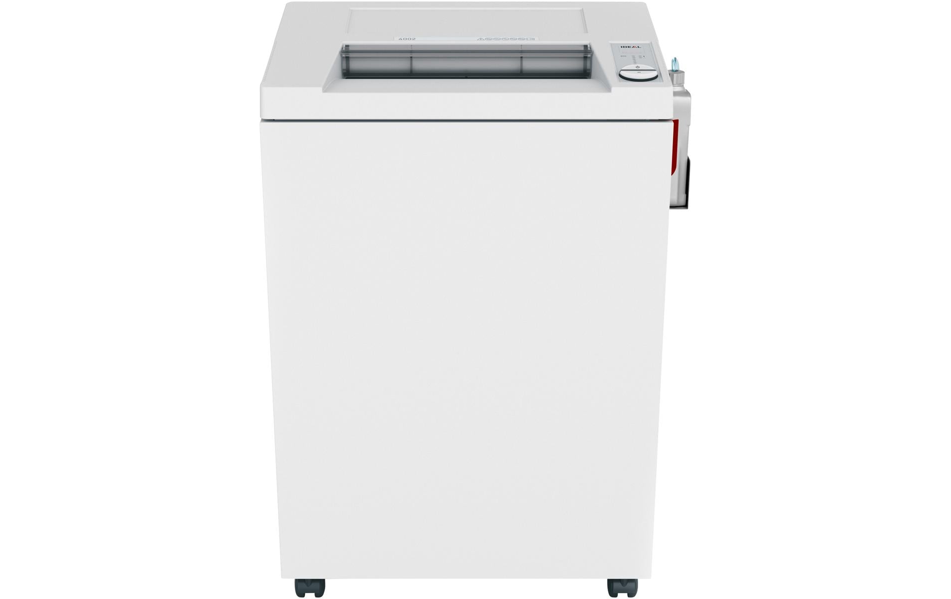 Ideal 4002/CC4 – Aktenvernichter, DIN P-4, Partikelschnitt 4 × 40 mm, 25 Blatt, 165 l, A3