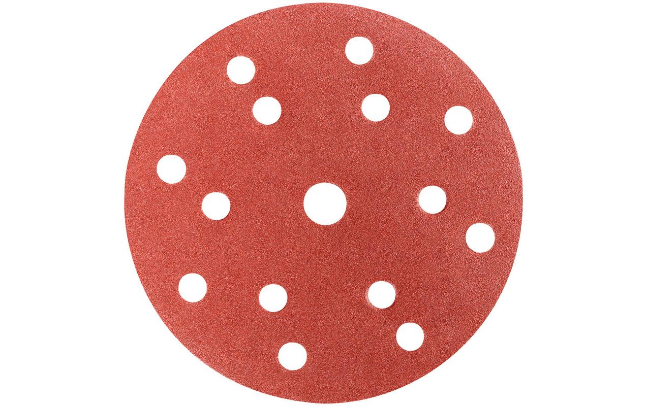 Metabo Schleifpapier 150 mm P240 Polyester – 50 Stk – für Metall, Kunststoff, Holz – 15-Loch