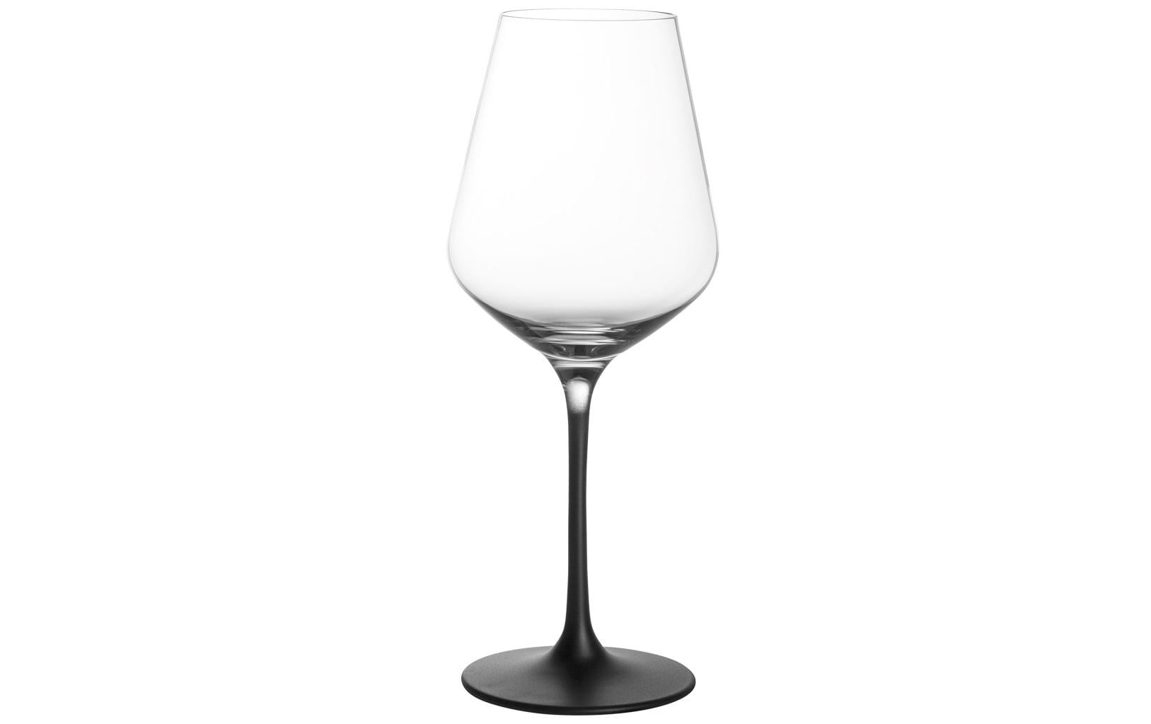 Villeroy & Boch Manufacture Rock Weissweinglas – 0,38 l, Kristallglas, Transparent, 4er Set