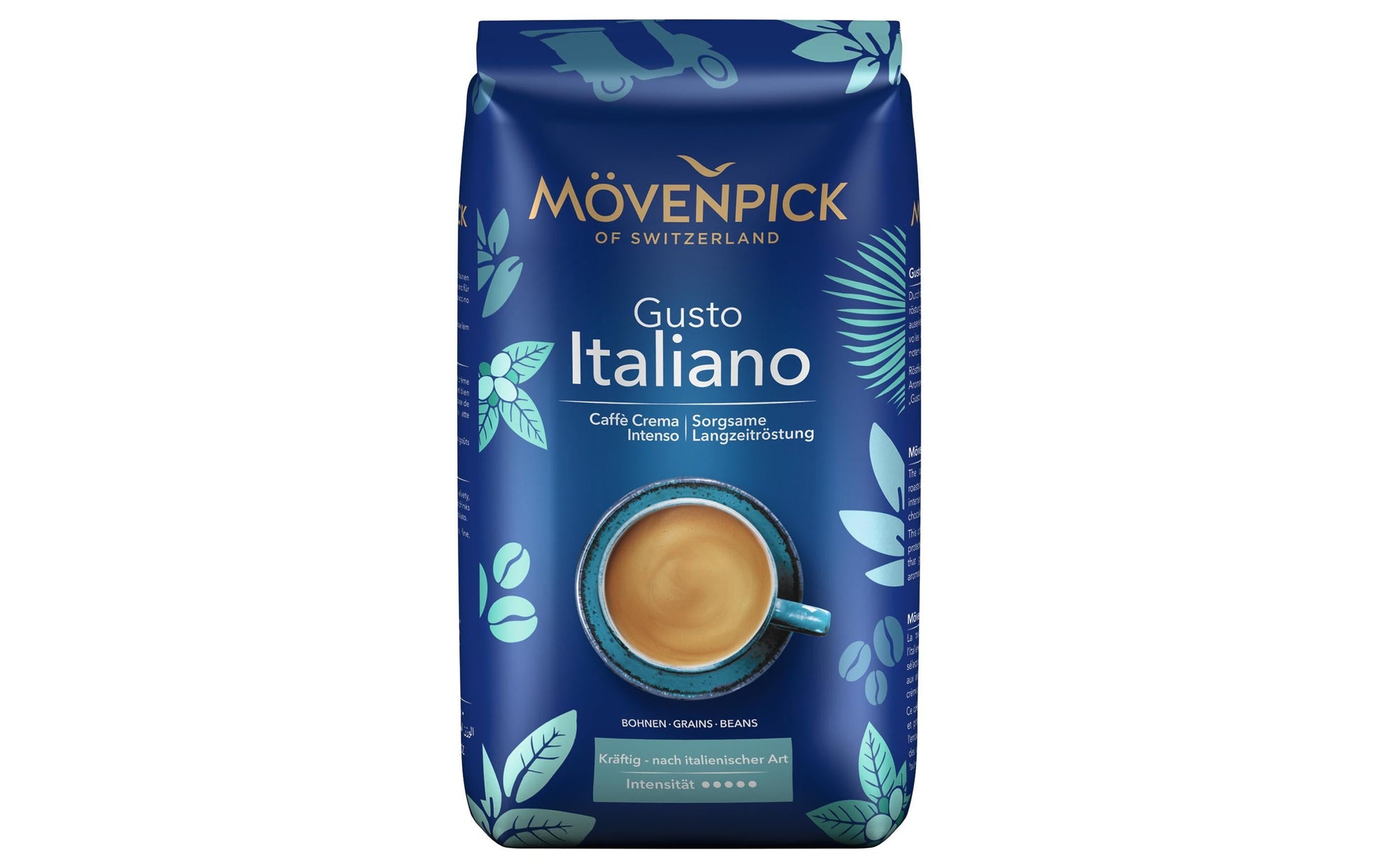 Mövenpick Gusto Italiano – Bohnenkaffee – Café Crème, Arabica/Robusta, Intensität 4, 1 kg