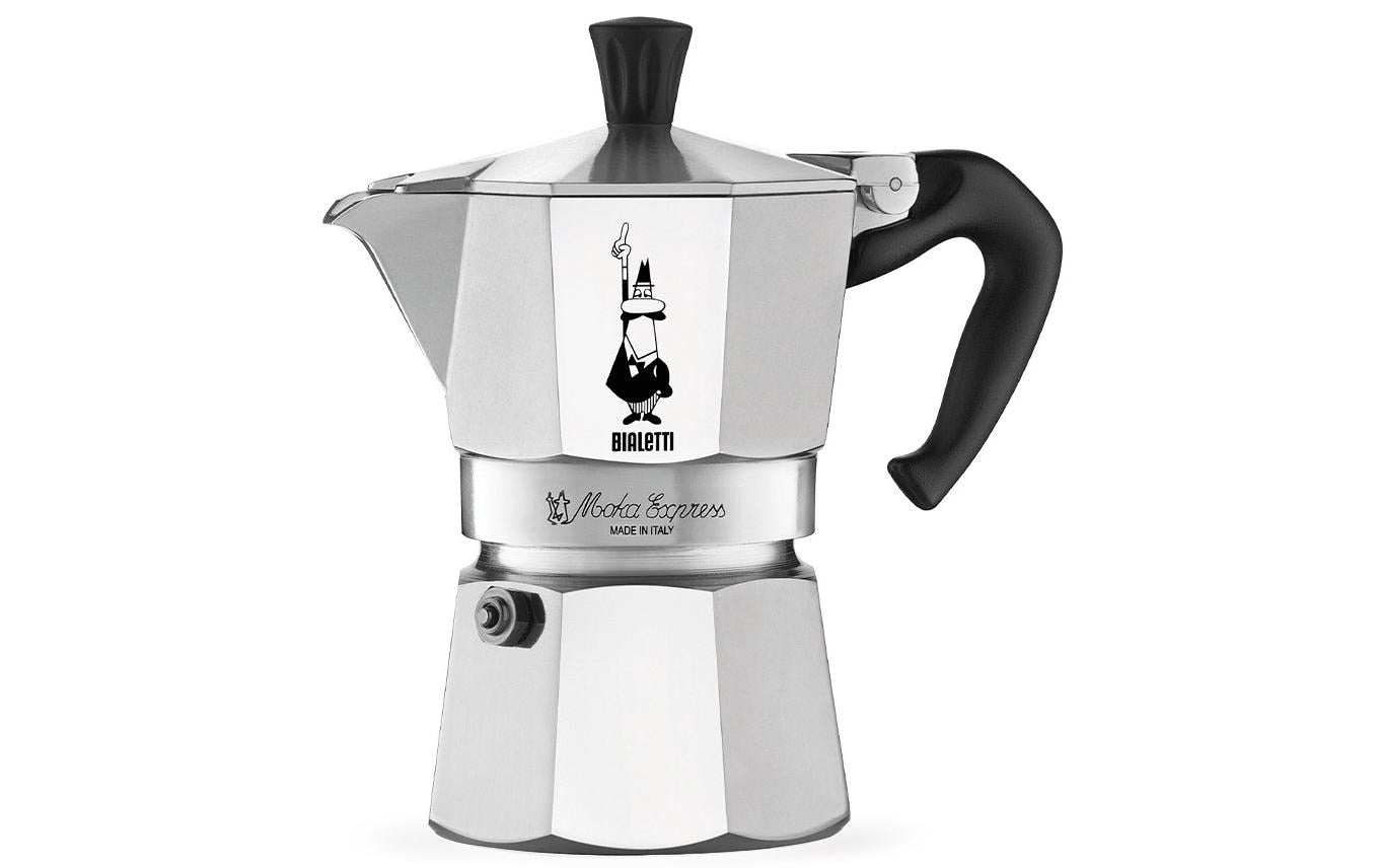 Bialetti Moka Express French Press / Kaffeebereiter – 0,1 l, 1 Tasse, Aluminium