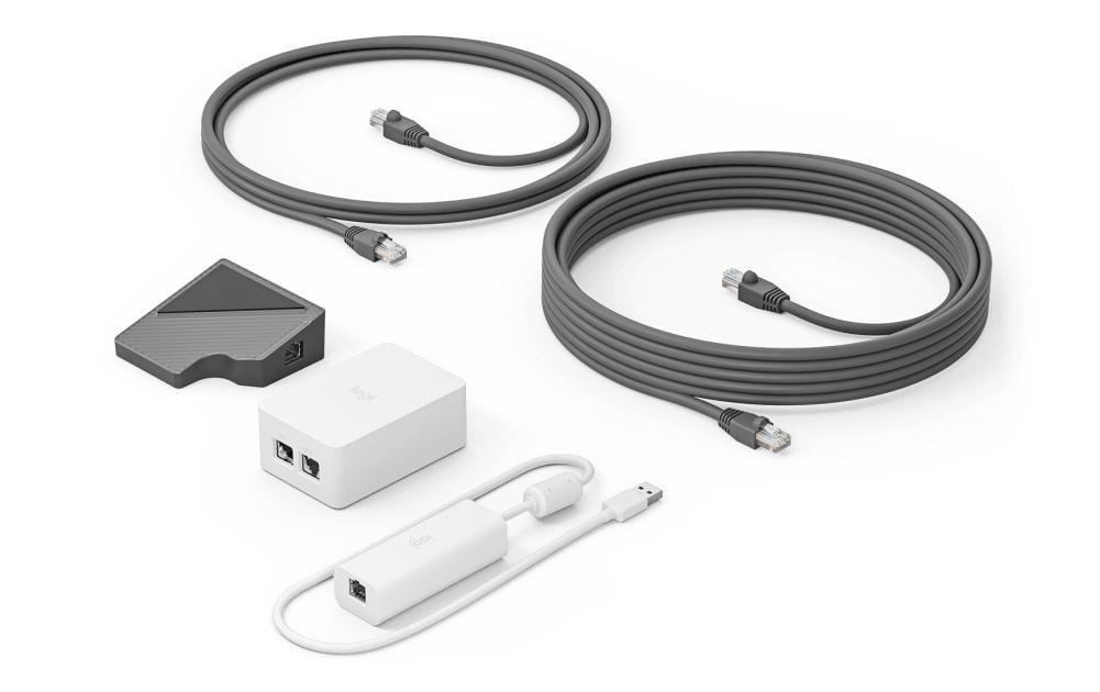 Logitech Cat5e Kit – Netzwerk-Appliance – Cat5e, 1× RJ-45 Ein/1× RJ-45 Aus, Max. Reichweite 40 m, Graphit