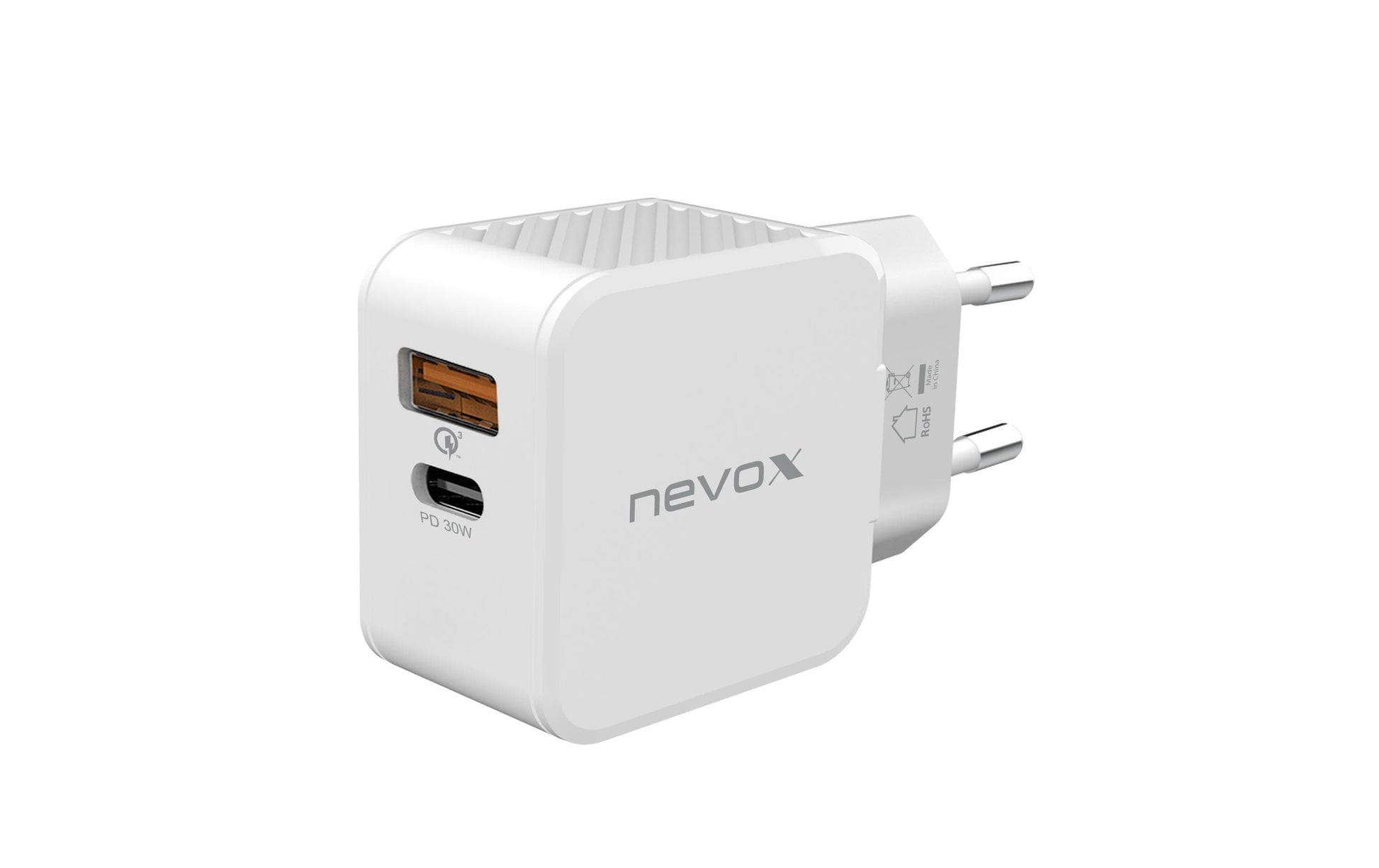 Nevox Netzteil – 30 W, 1× USB-C + 1× USB-A, PD, QC