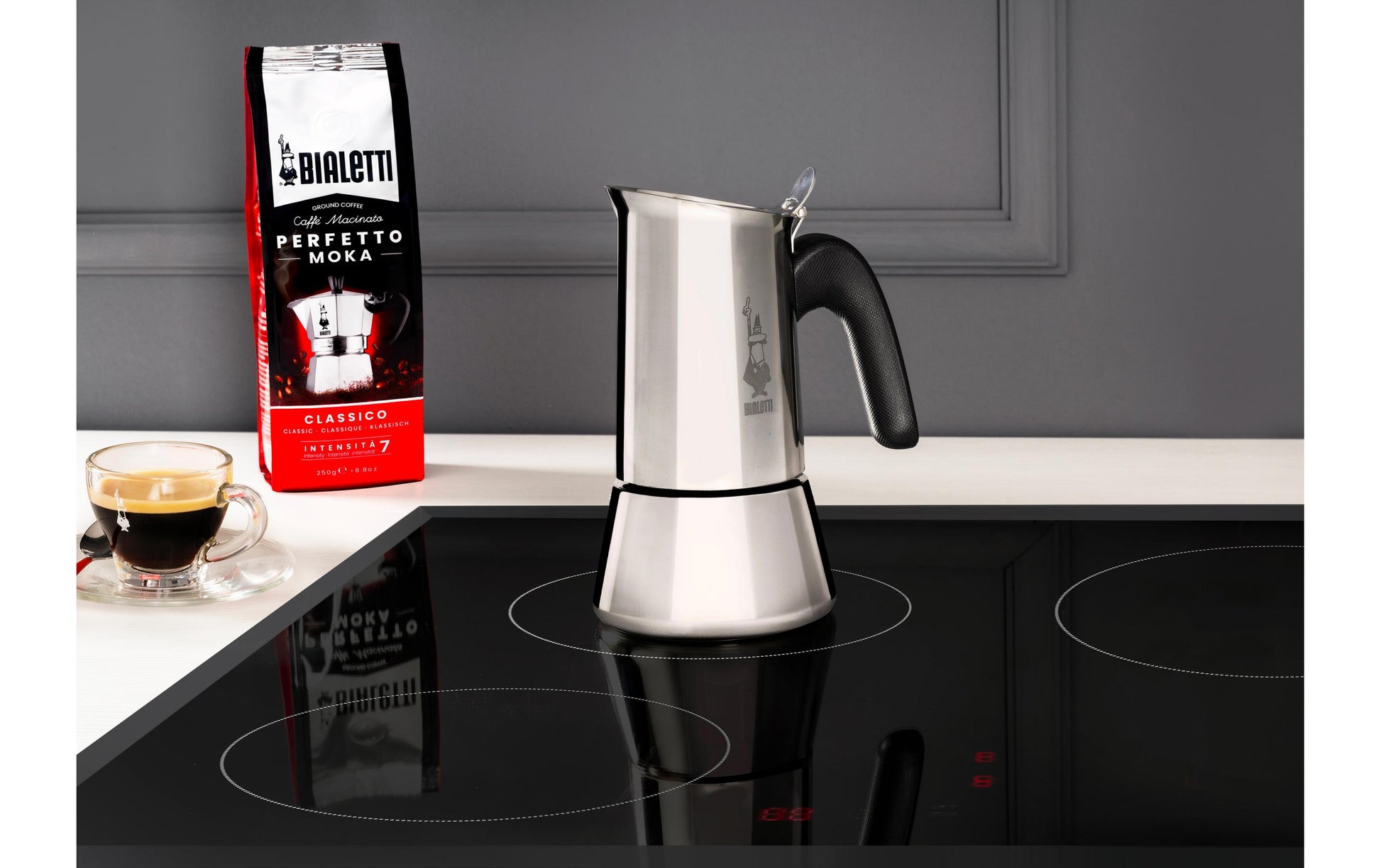 Bialetti Venus French Press / Kaffeebereiter – für Halogen, 0,2 l, 4 Tassen, Edelstahl