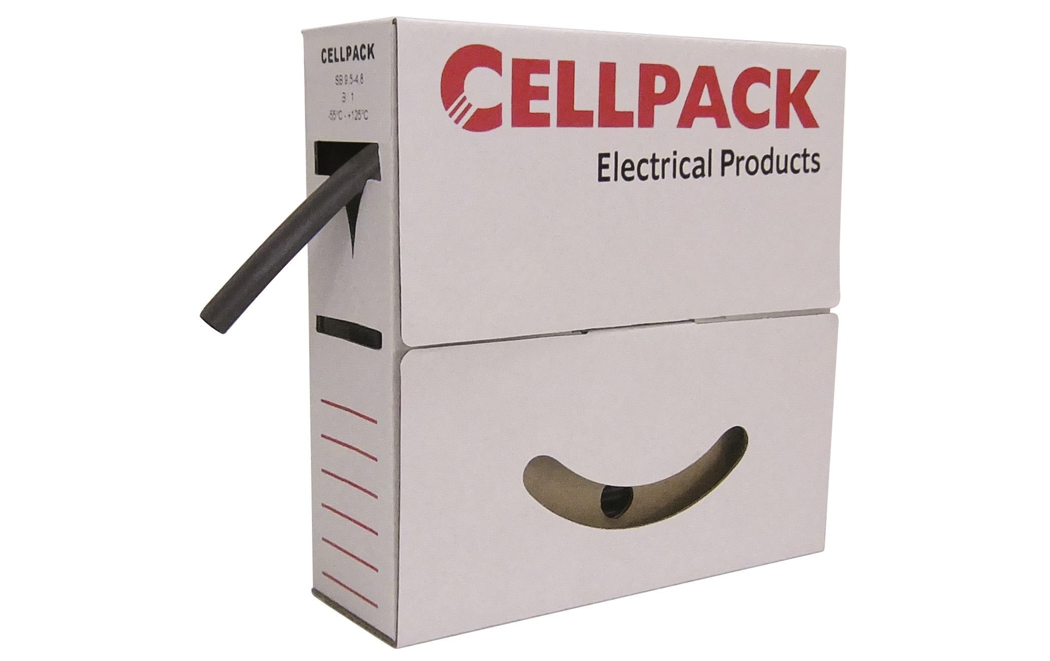 Cellpack Schrumpfschlauch-Set, Ø 3 mm, 15 m – schwarz