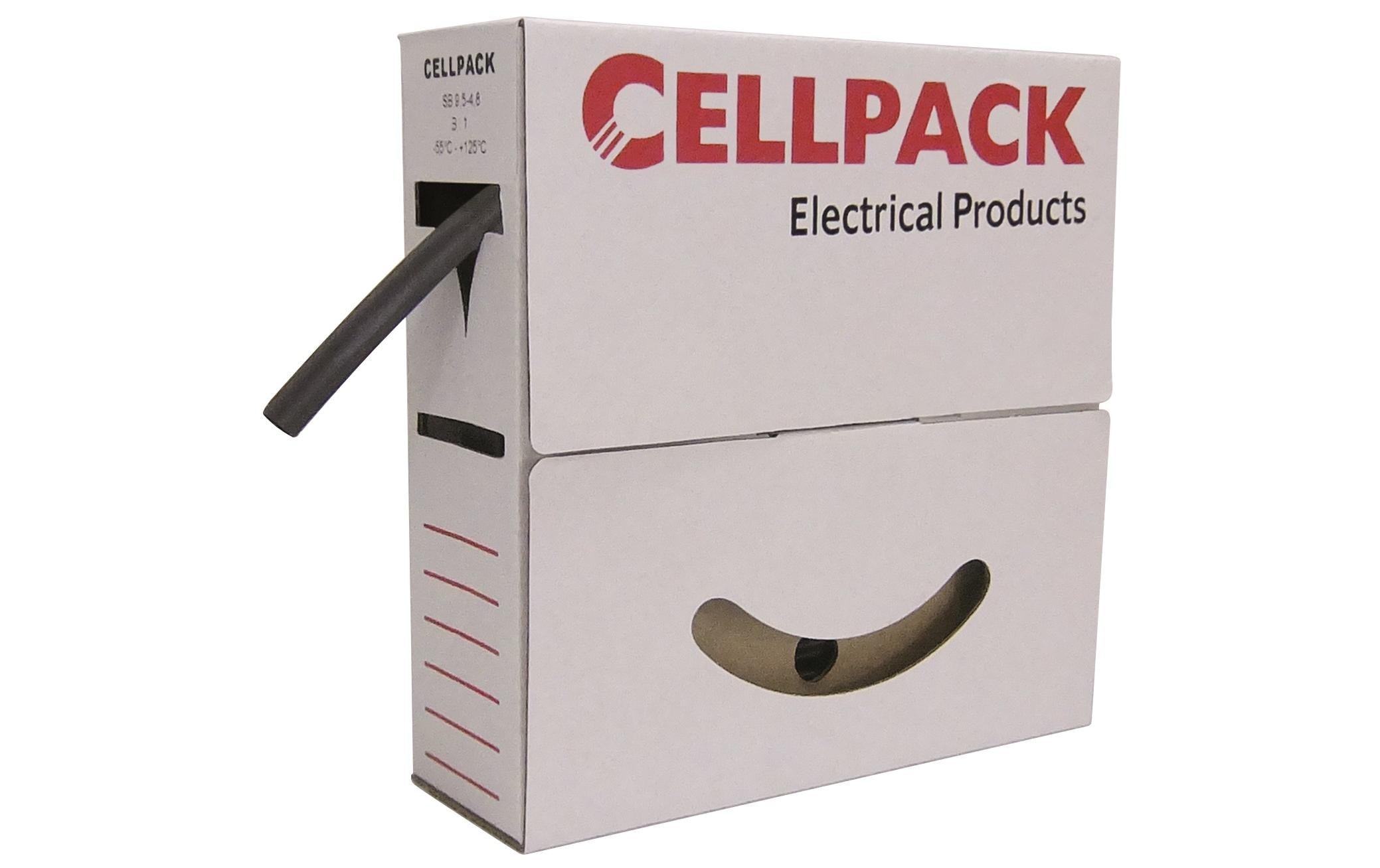 Cellpack Schrumpfschlauch-Set, Ø 9 mm, 10 m – schwarz