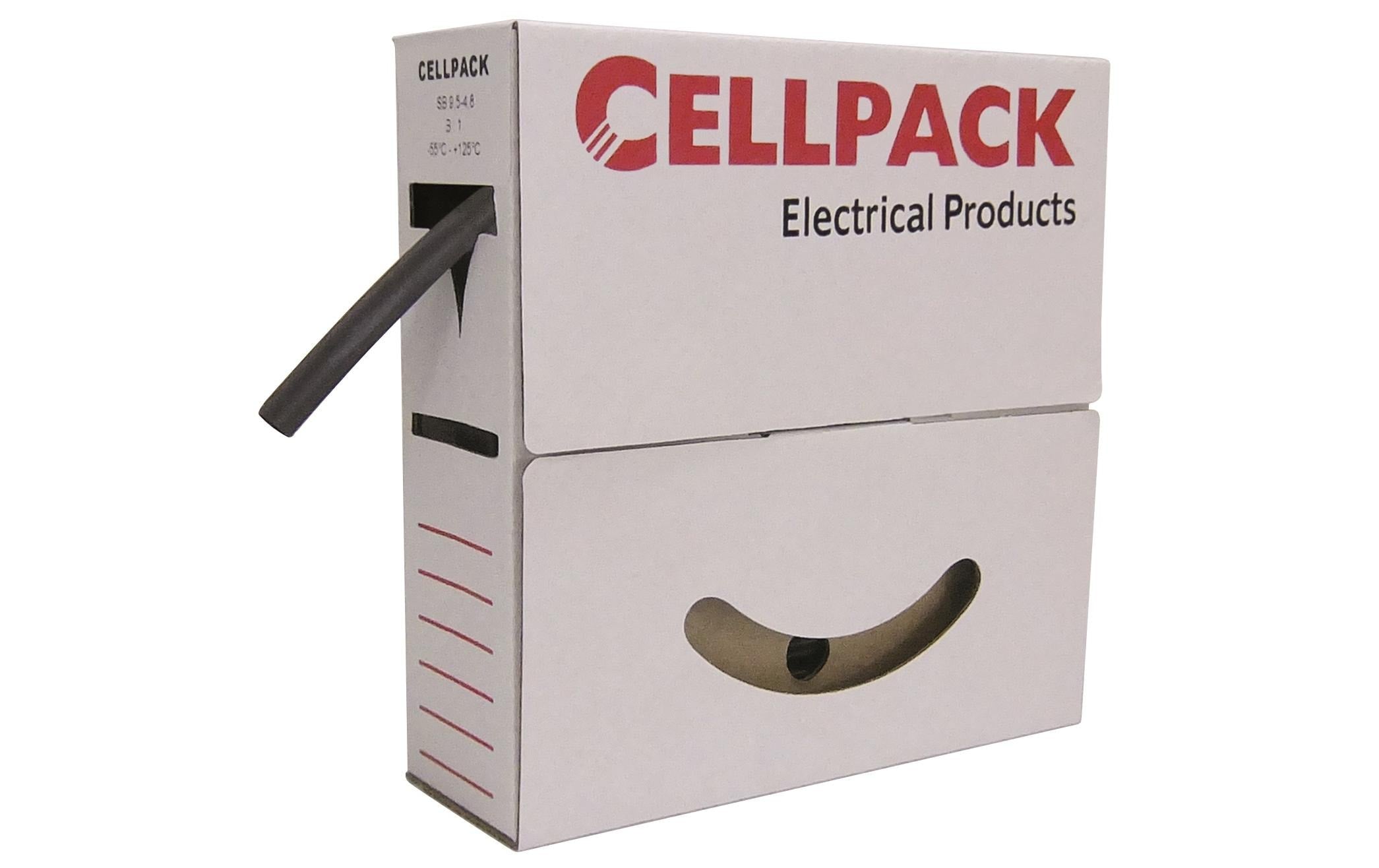 Cellpack Schrumpfschlauch-Set, Ø 12 mm, 8 m – schwarz