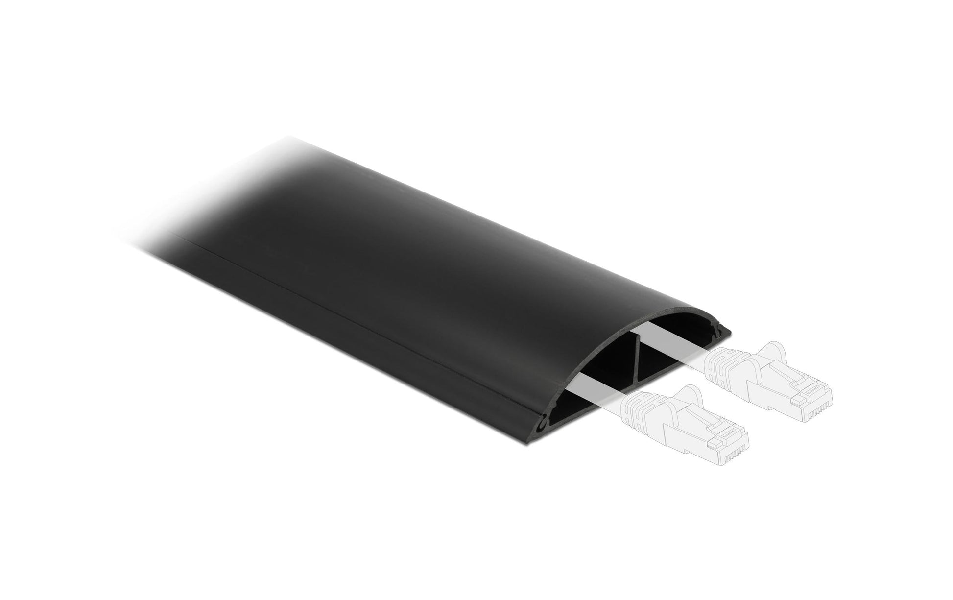 DeLOCK Wandkanal – 89 × 21 mm – 1 m – PVC – Schwarz, selbstklebend