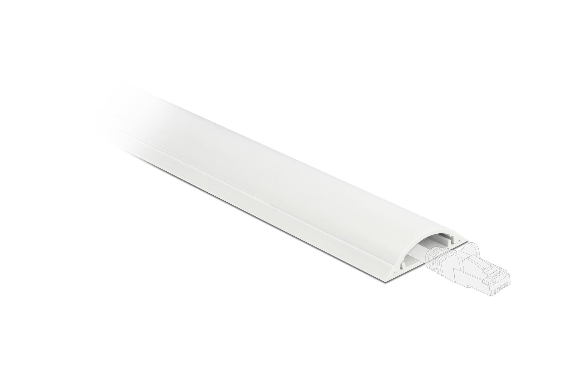 DeLOCK Wandkanal – 50 × 12 mm – 1 m – PVC – Weiss, selbstklebend, 1 Stk.