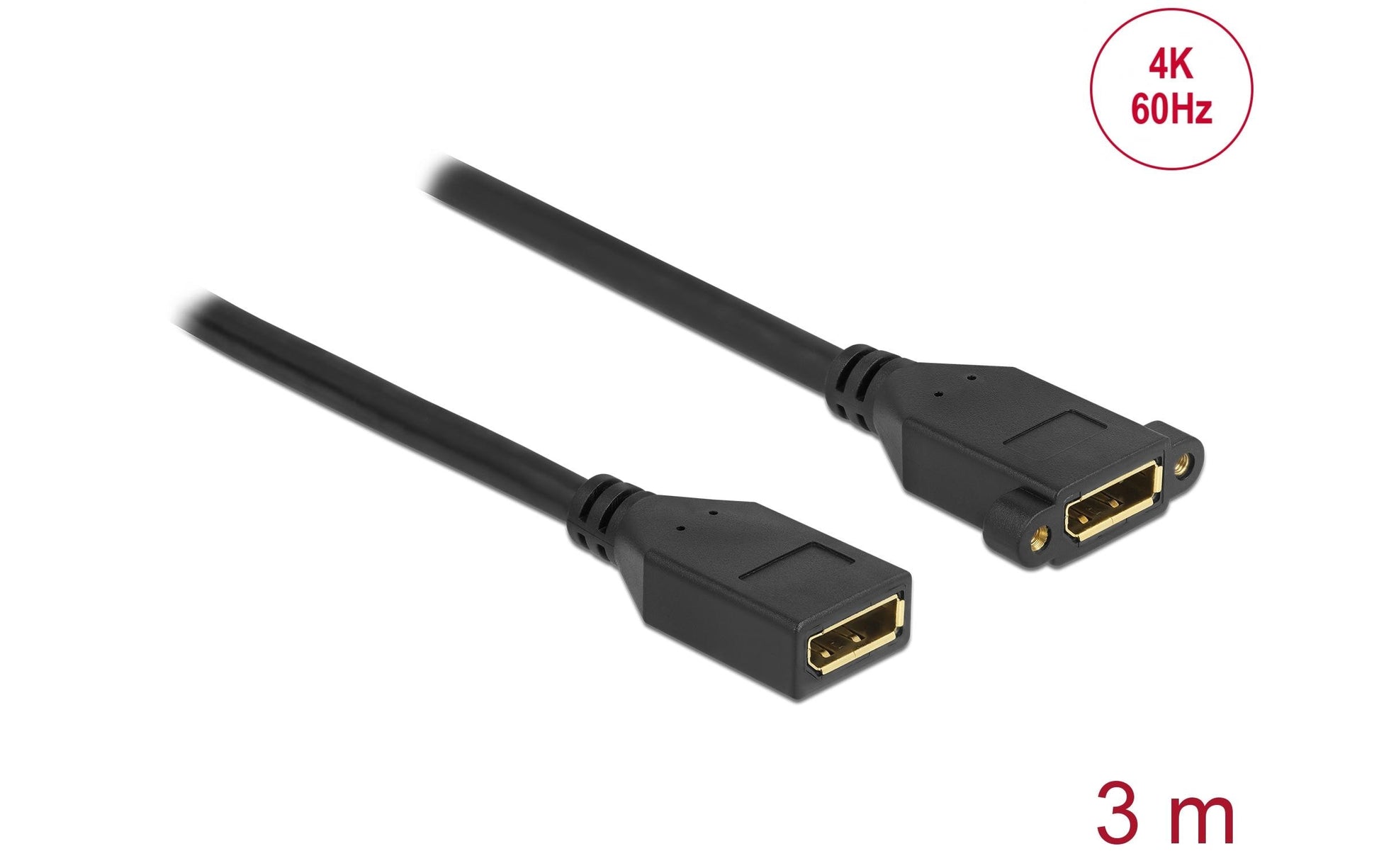 DeLOCK DisplayPort Verlängerung DP 1.2 4K 60 Hz – 3 m – verriegelbar