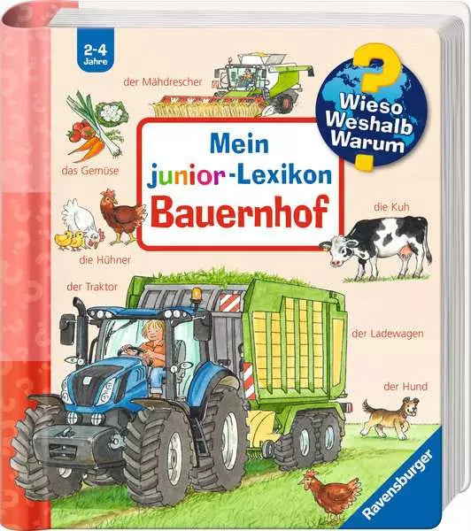 Ravensburger Buch – Mein Junior-Lexikon: Bauernhof, Spiralbindung, 24 Seiten, Deutsch, 2–4 Jahre