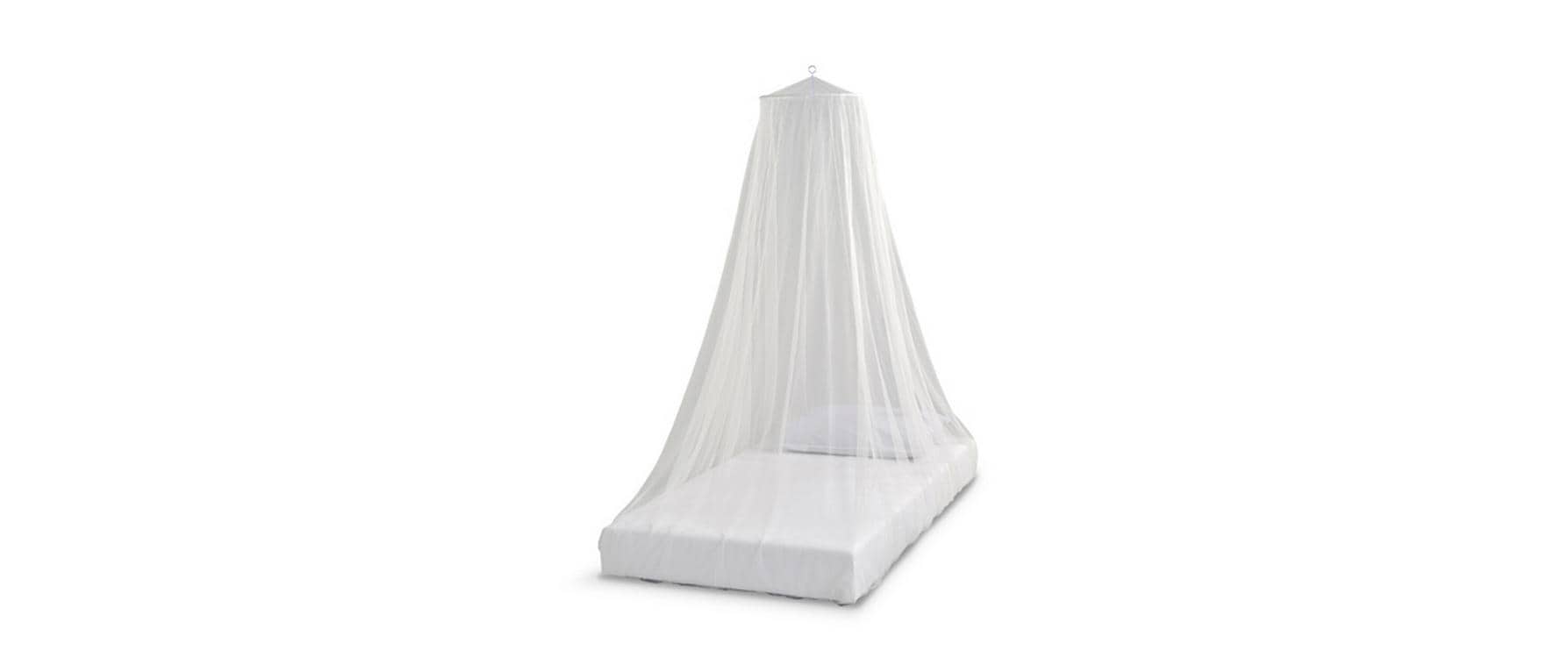 Care Plus Pyramiden-Moskitonetz Bell DURALLIN – leicht – für 2 Personen – 225 × 270 cm – weiss