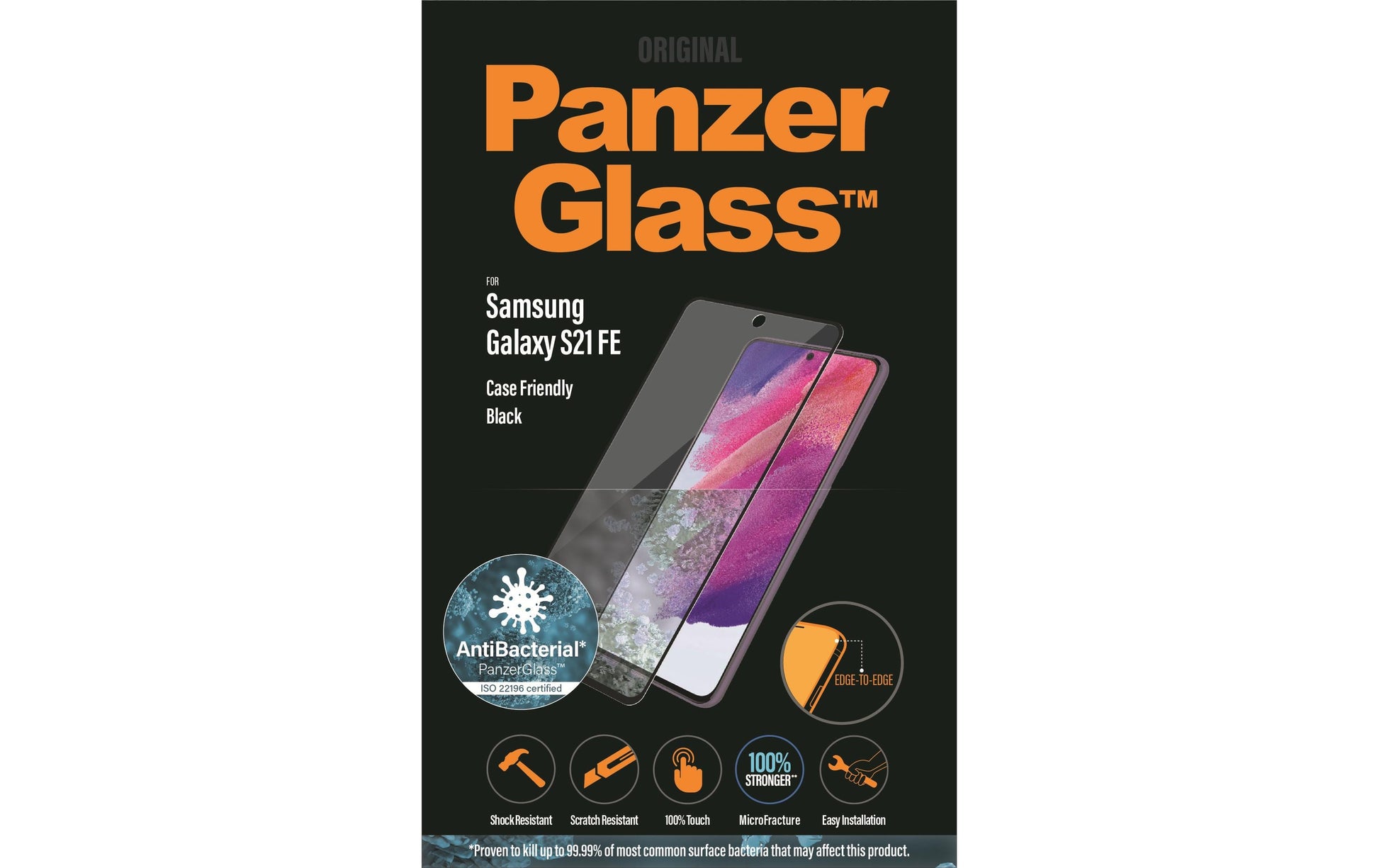PanzerGlass Displayschutzglas – für Samsung Galaxy S21 FE, Hartglas, Transparent – 1er-Pack