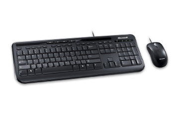Microsoft Wired Desktop 600 – Tastatur-Set mit Maus, USB, Schwarz