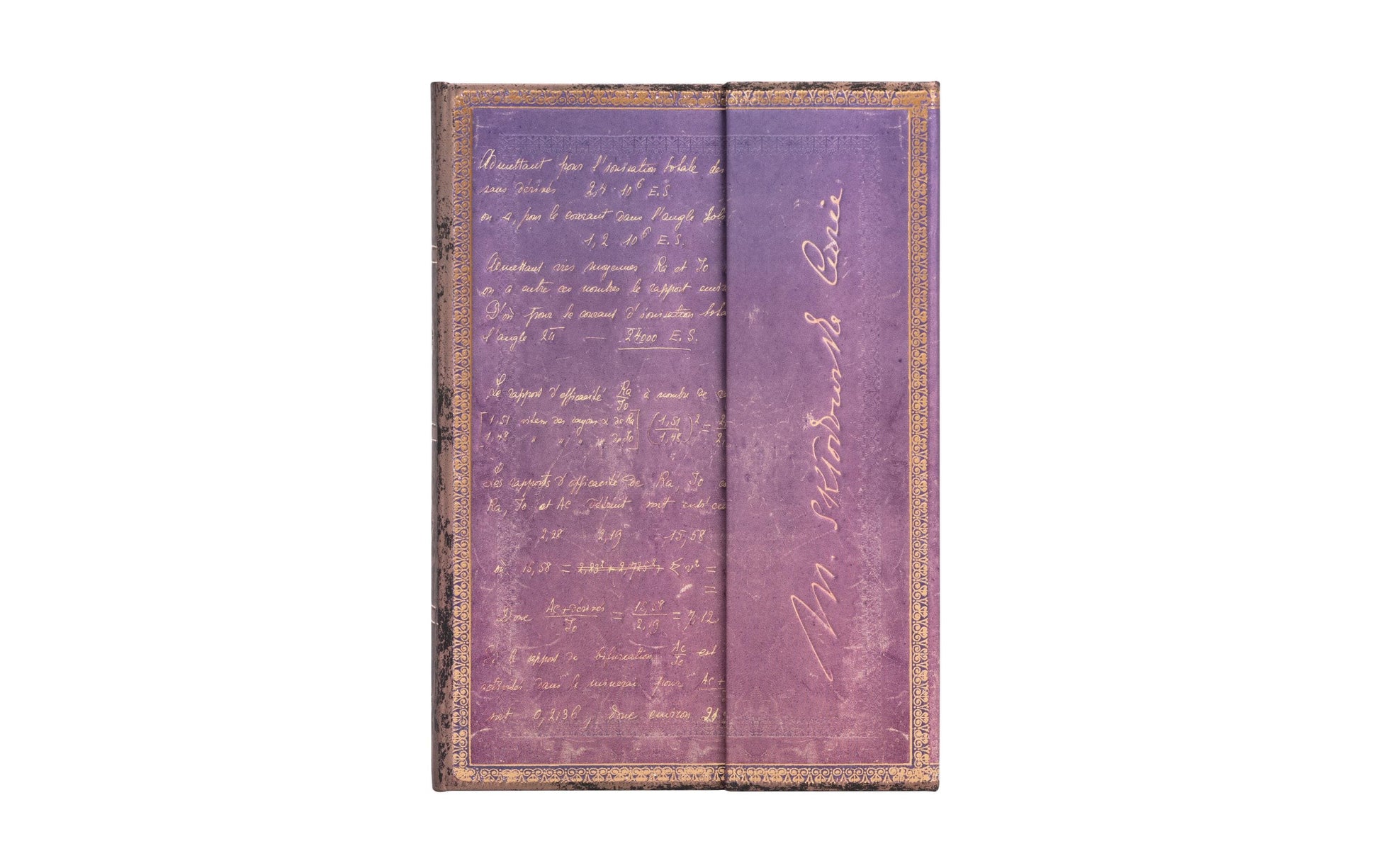 Paperblanks Notizbuch – 130 × 180 mm – 5 mm liniert – 144 Seiten – 120 g/m² – Hardcover, Lesezeichen – Violett