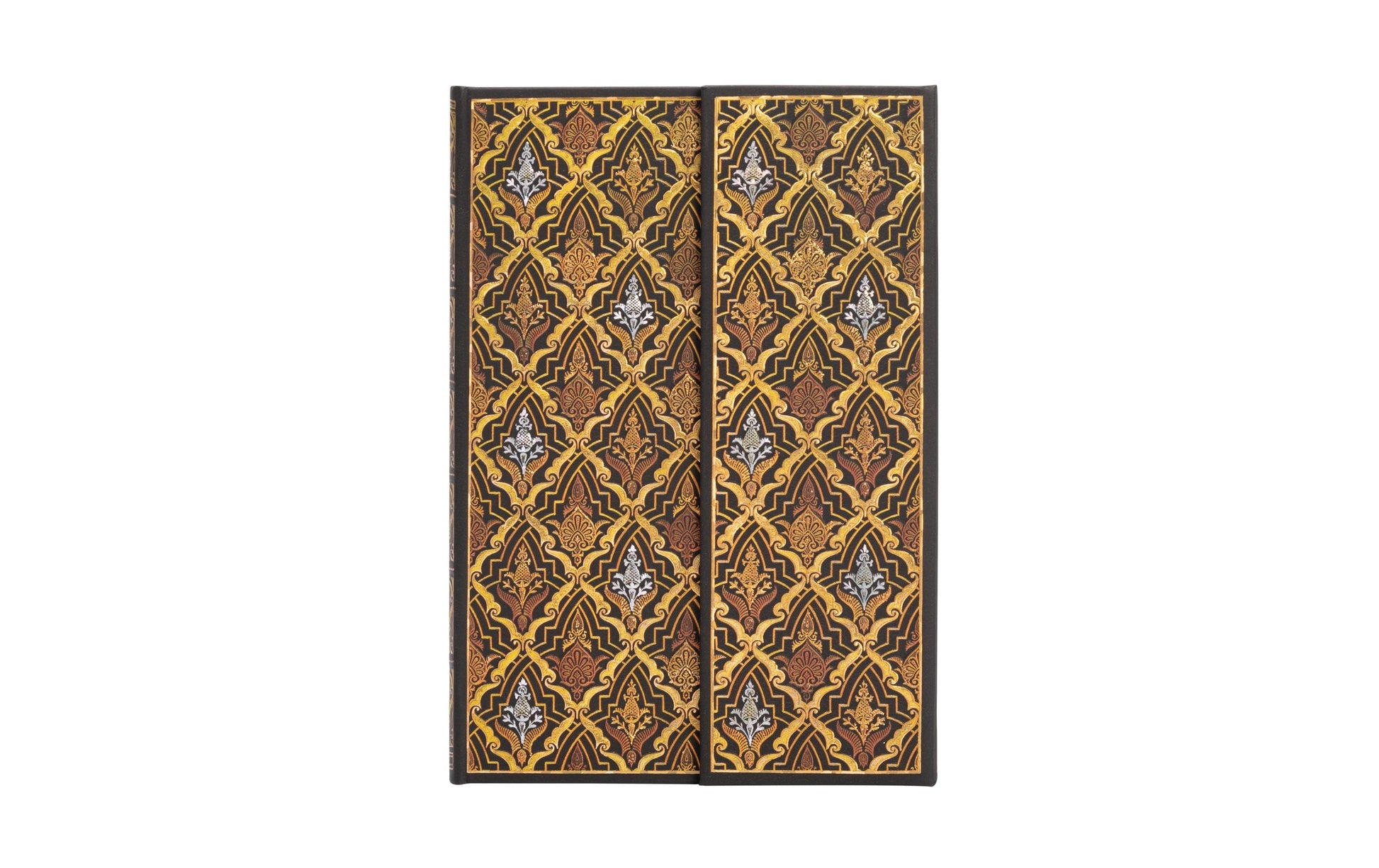 Paperblanks Adressbuch – 100 × 140 mm – 5 mm liniert – 120 g/m² – Hardcover, Wickelverschluss, Ornament, Braun