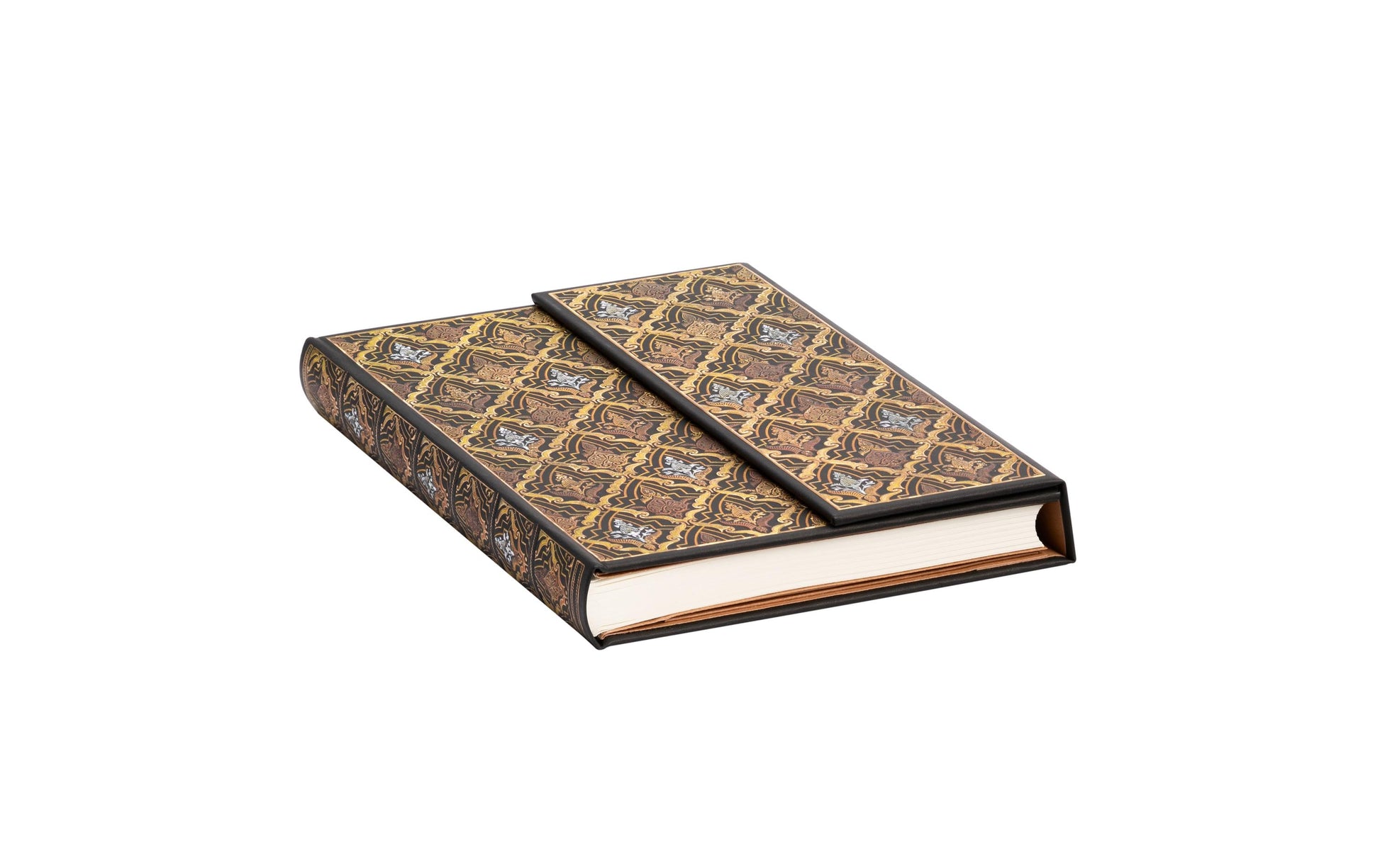 Paperblanks Adressbuch – 100 × 140 mm – 5 mm liniert – 120 g/m² – Hardcover, Wickelverschluss, Ornament, Braun