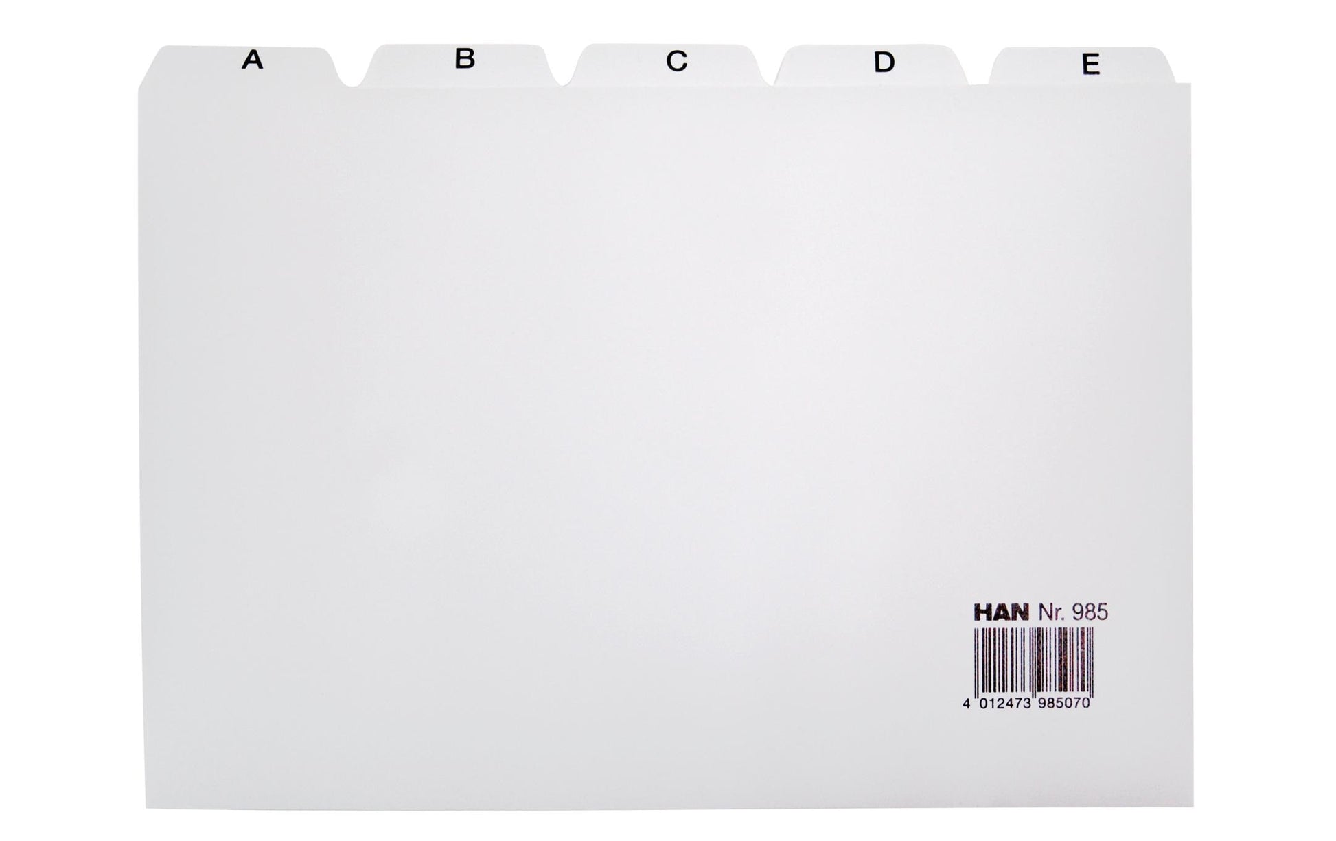 HAN Register A5 quer – alphabetisch A–Z, 25 Taben, PP grau