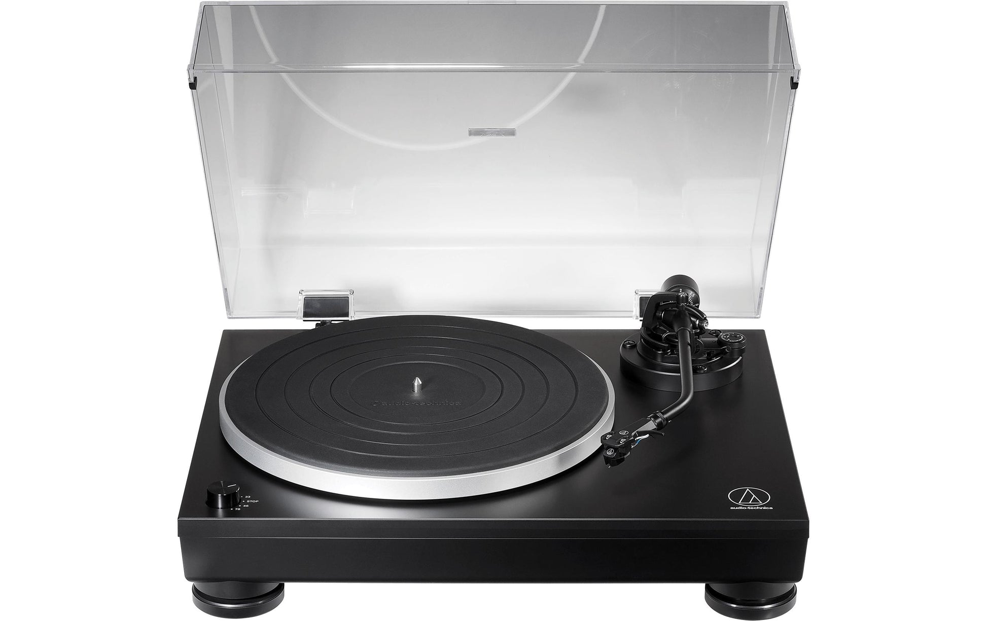 Audio-Technica AT-LP5X – Plattenspieler – Stationär – Direktantrieb, J-Tonarm, Phono-Vorverstärker – Schwarz