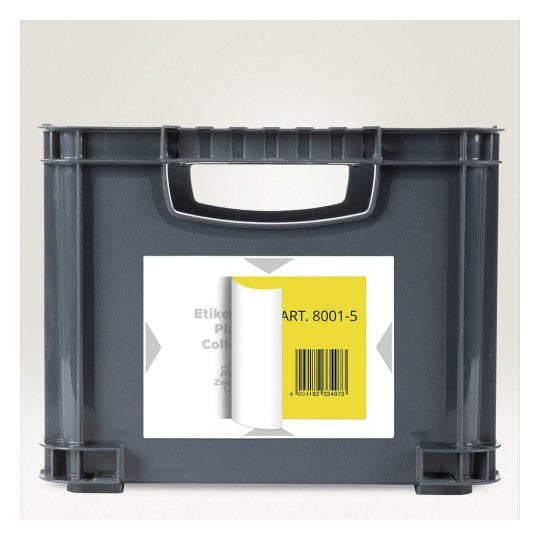 Avery Etiketten – A4, 220 mm × 160 mm, hellgrau/weiss, glänzende Polyesterfolie, 5 Blätter