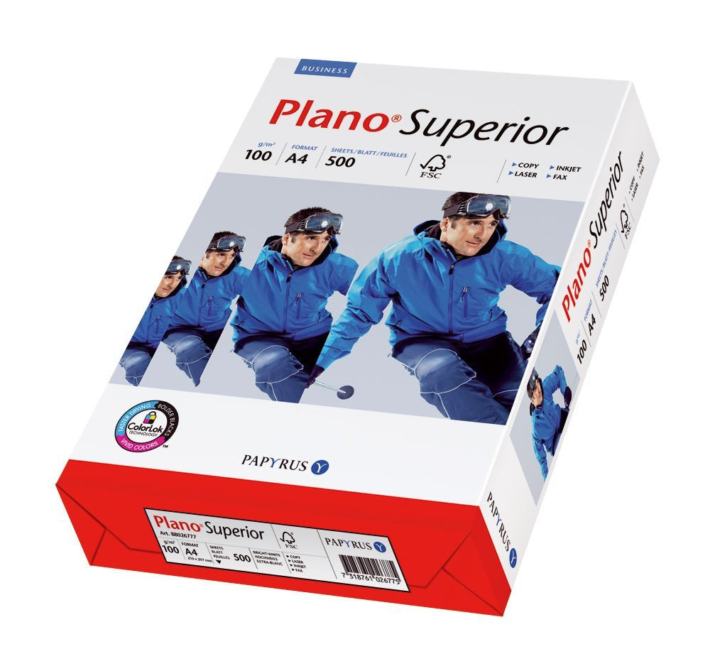Papyrus PLANO SUPERIOR Kopierpapier Weiss – A4, 100 g/m², 500 Blatt