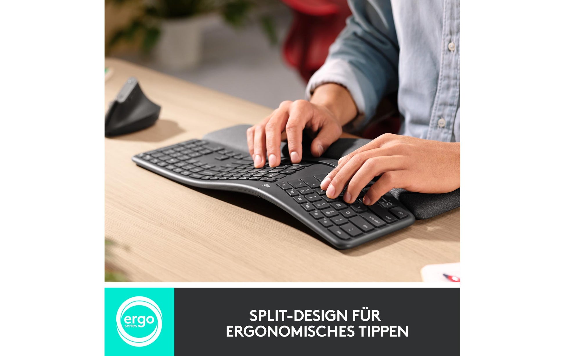 Logitech Ergo K860 – Tastatur, kabellos (Bluetooth/2,4 GHz) – für Windows, macOS