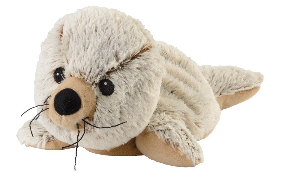 Warmies Robbe Mikrowellenbeheiztes Spielzeug – 310 mm, 730 g, hellgrau/beige