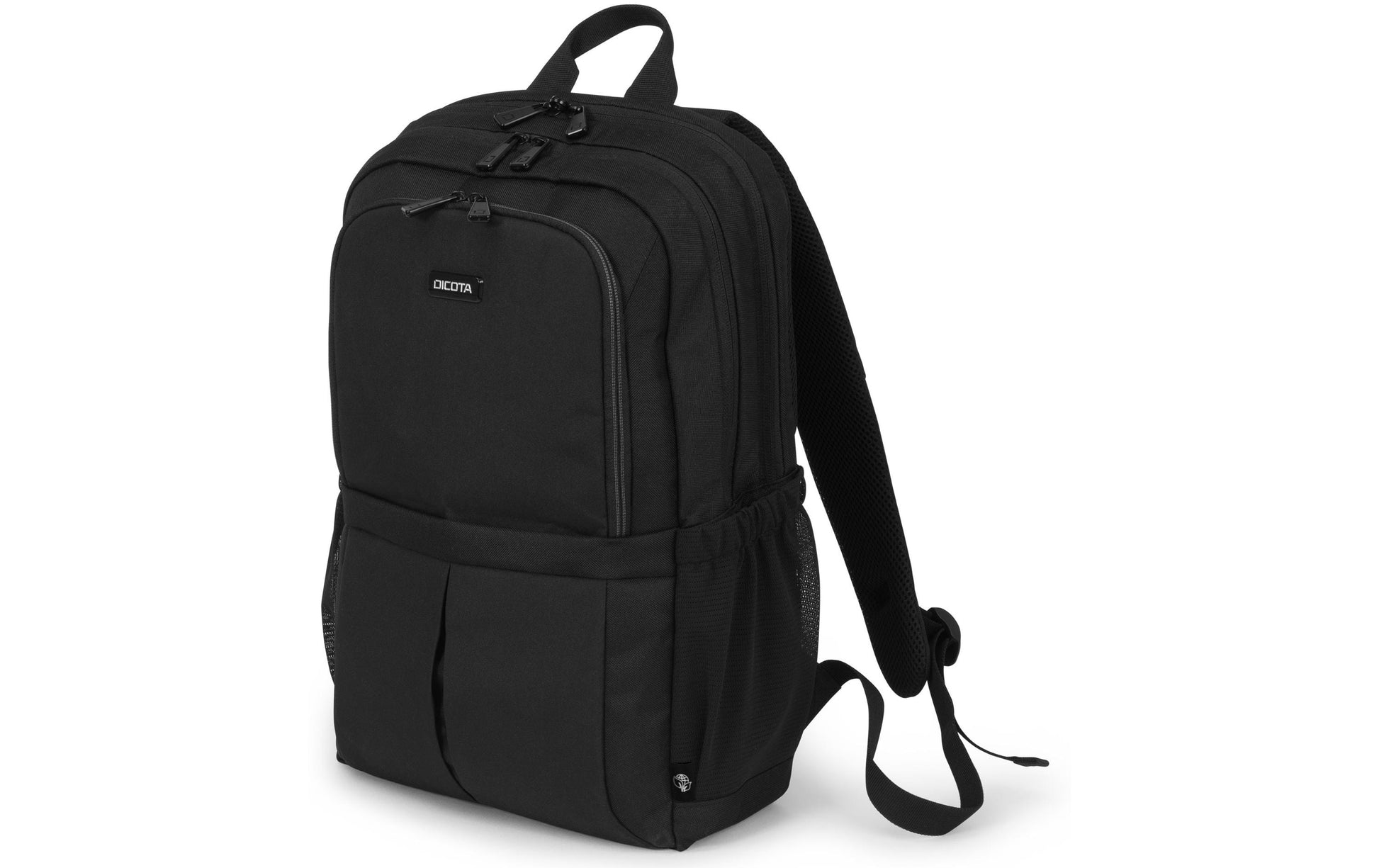DICOTA Notebook-Rucksack für Notebooks bis 15,6" – Abschliessbar, aus recycelten Materialien – Schwarz